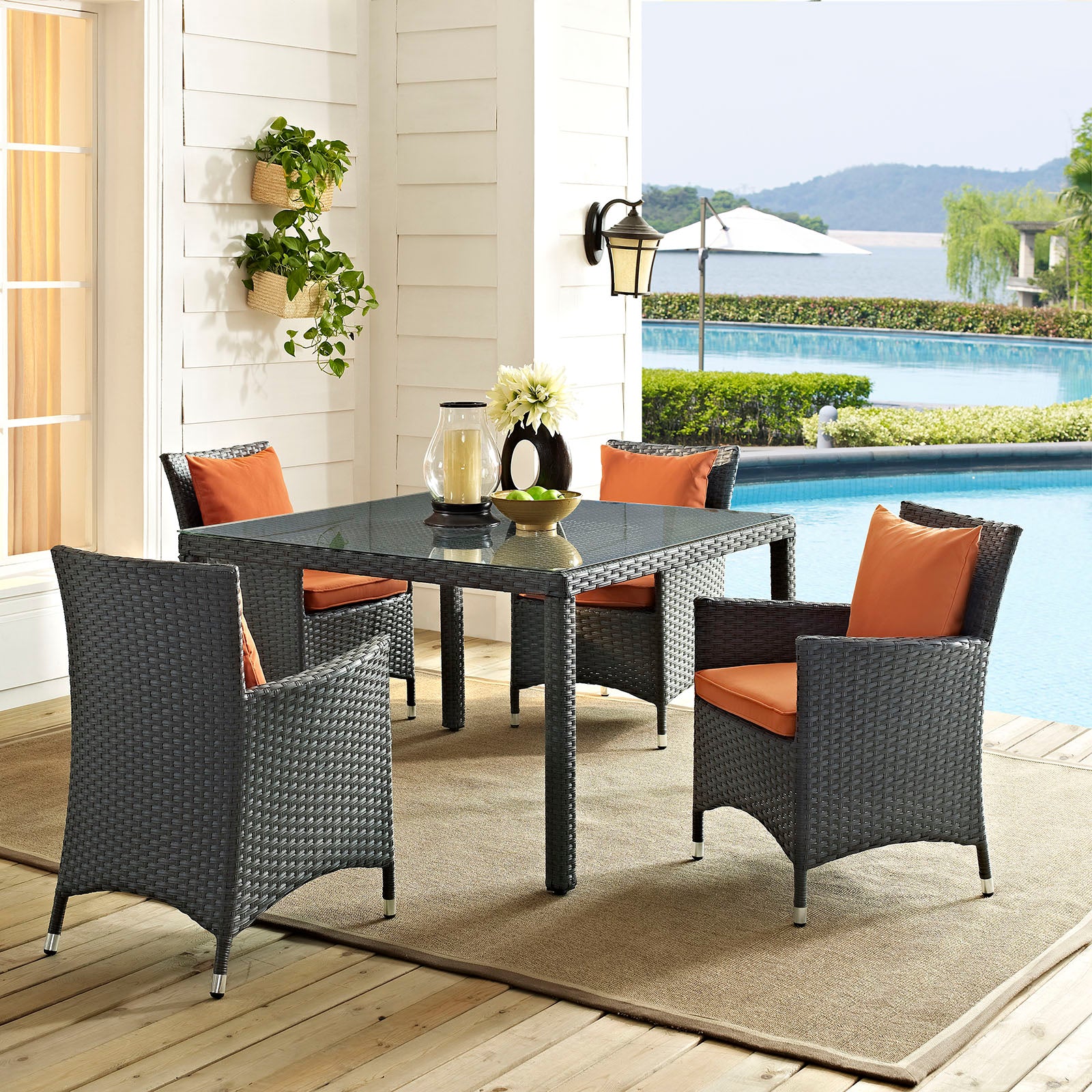 Sunbrella patio sales dining set