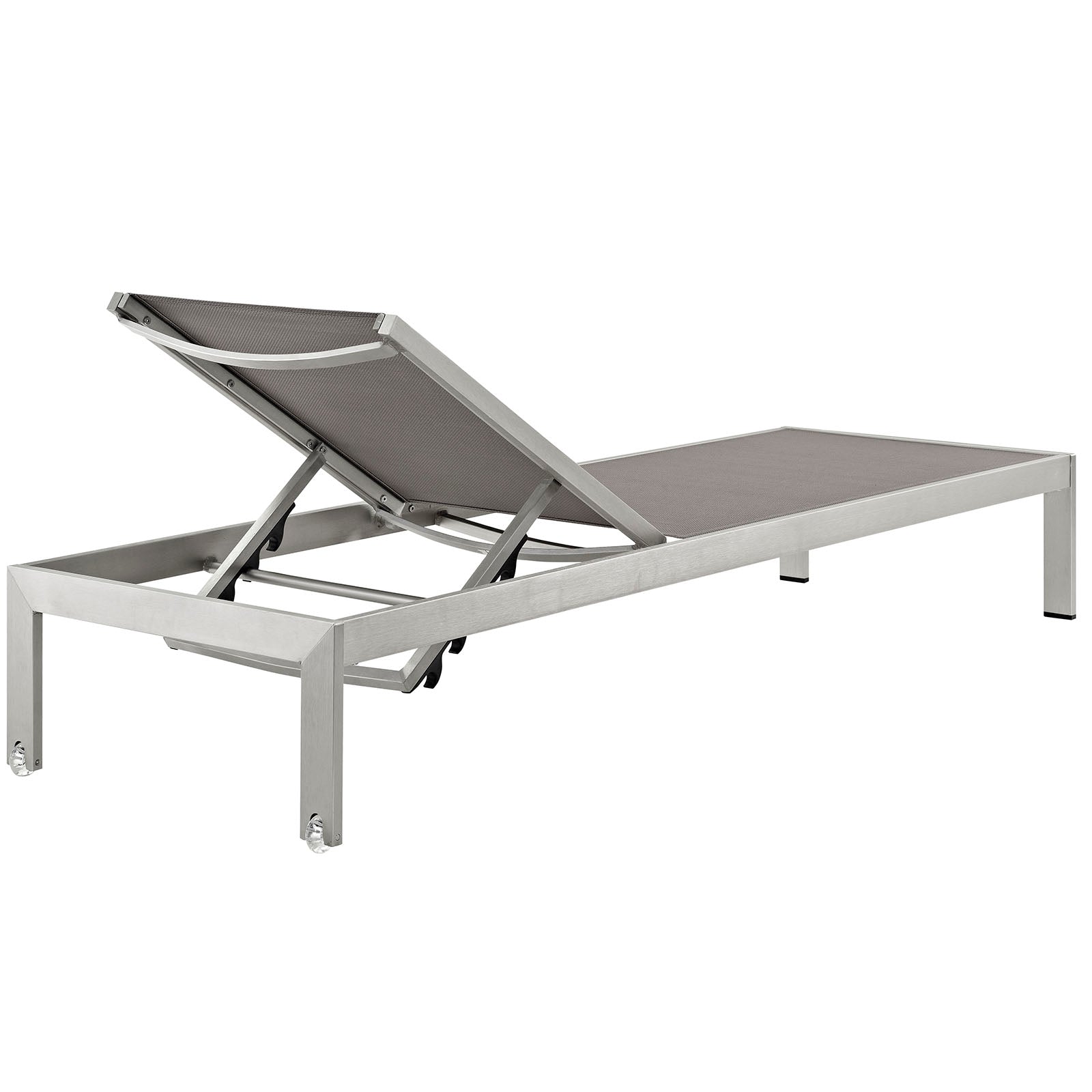 Modway Outdoor Loungers - Shore Outdoor Mesh Chaise Silver & Gray