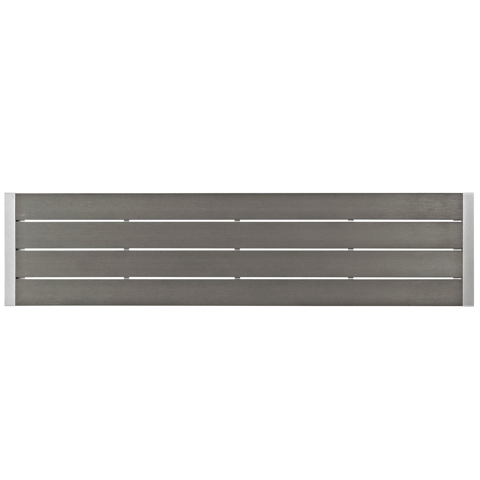 Modway Outdoor Stools & Benches - Shore Outdoor Bench Silver & Gray