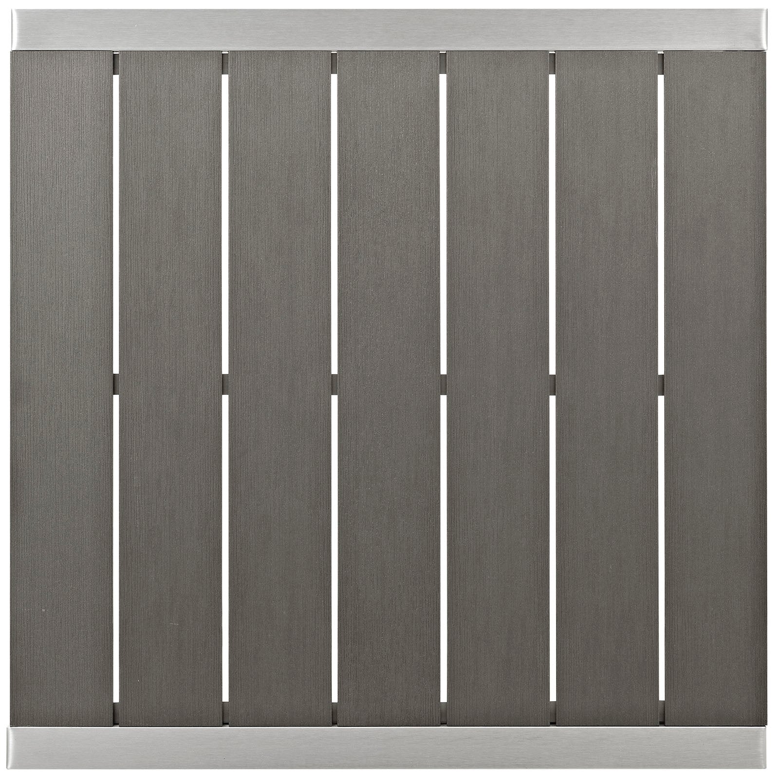Modway Outdoor Bar Tables - Shore Outdoor Bar Table Silver & Gray