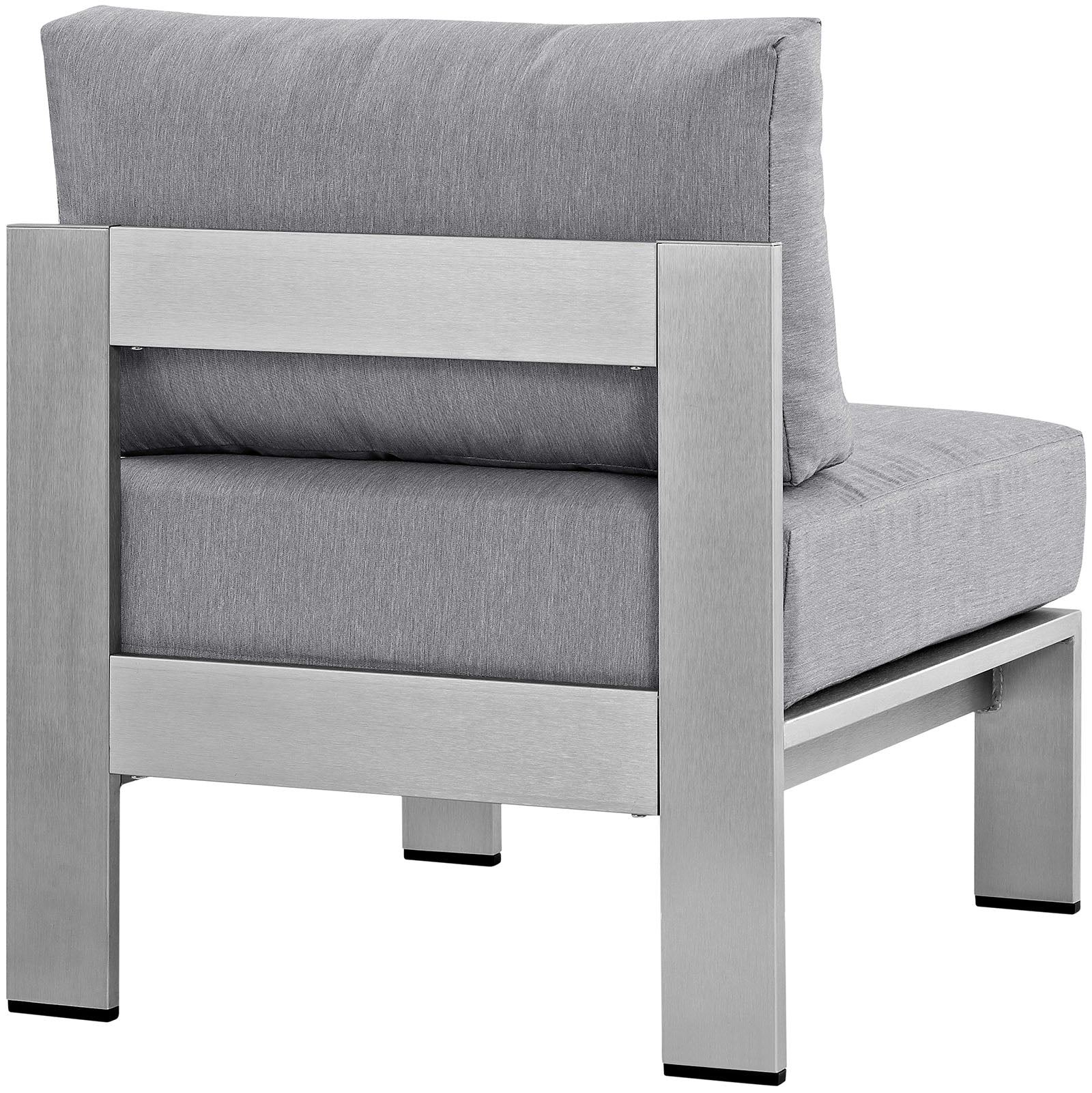 Modway Outdoor Chairs - Shore Outdoor Armless Chair Silver & Gray