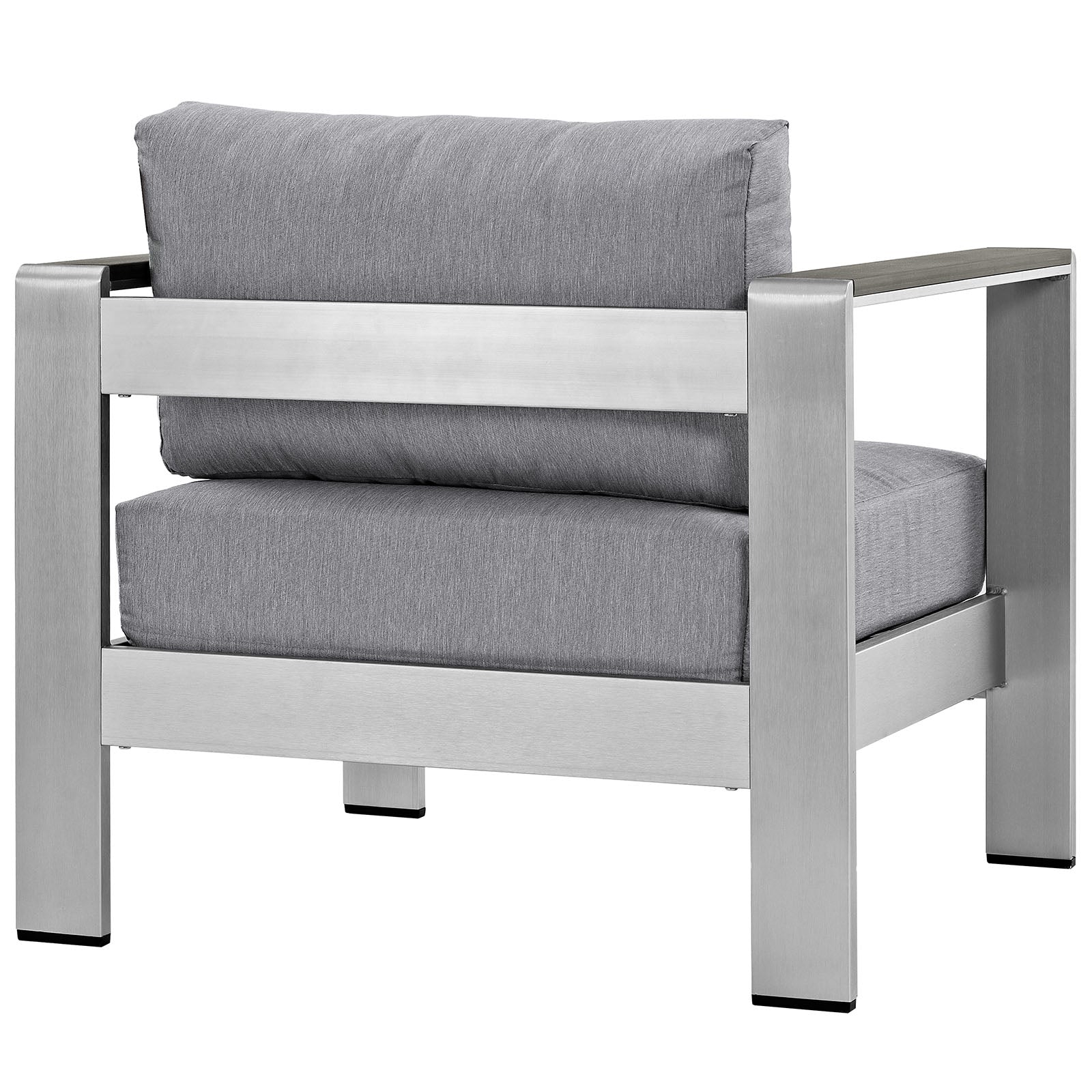 Modway Outdoor Chairs - Shore Outdoor Armchair Gray & Silver