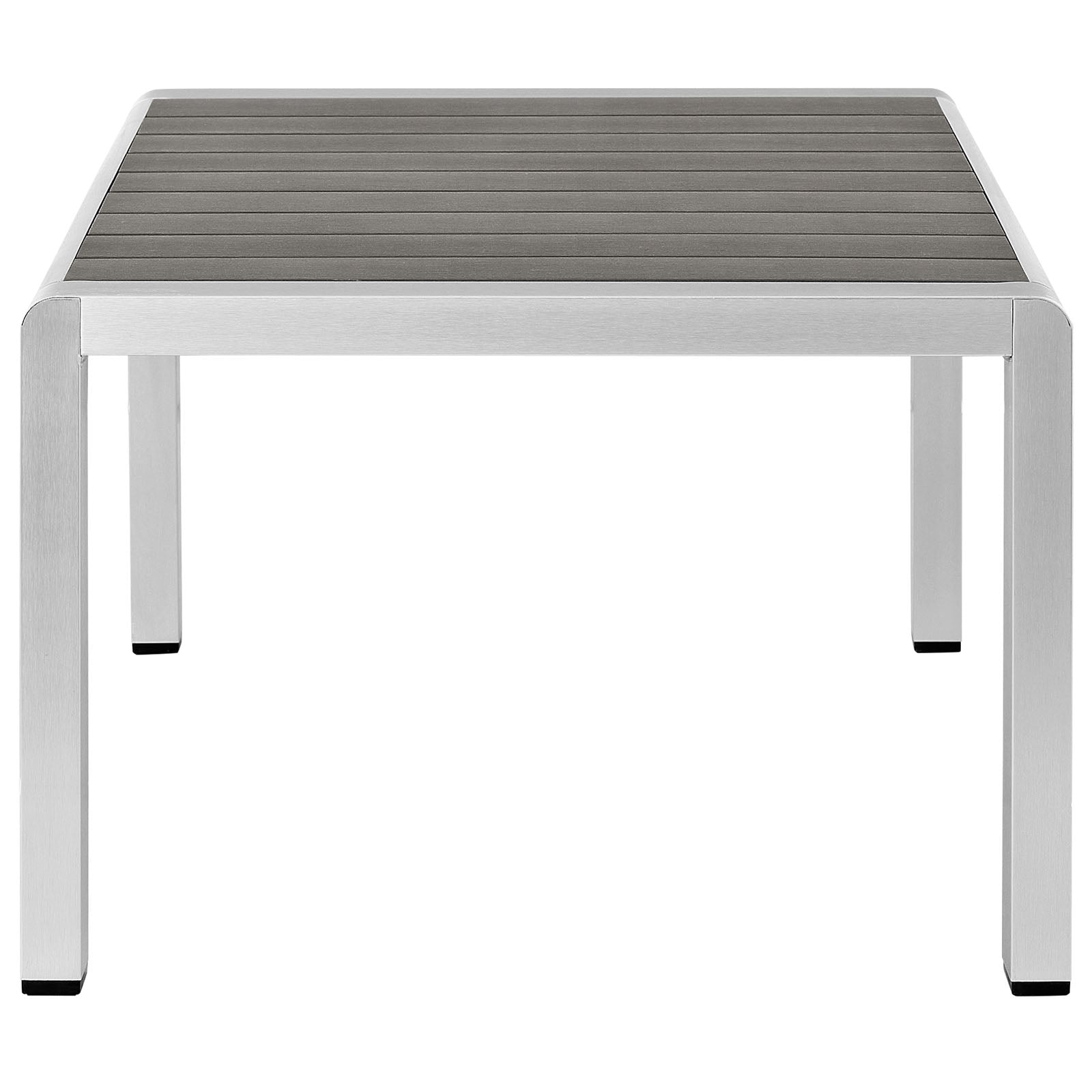Modway Outdoor Coffee Tables - Shore Outdoor Coffee Table Silver & Gray