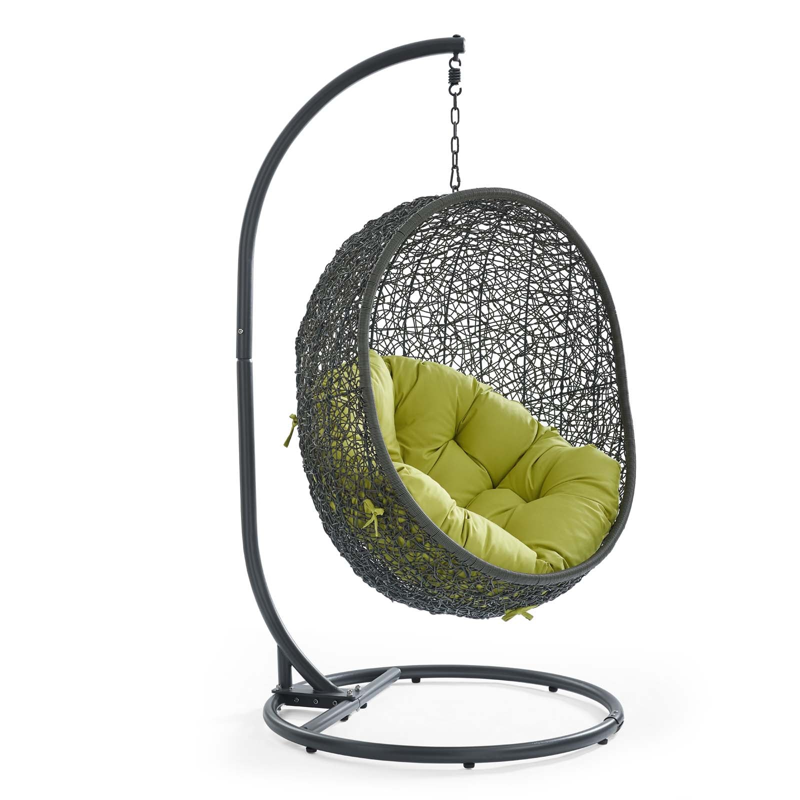 Modway Outdoor Swings - Hide Outdoor Patio Swing Chair With Stand Gray Peridot