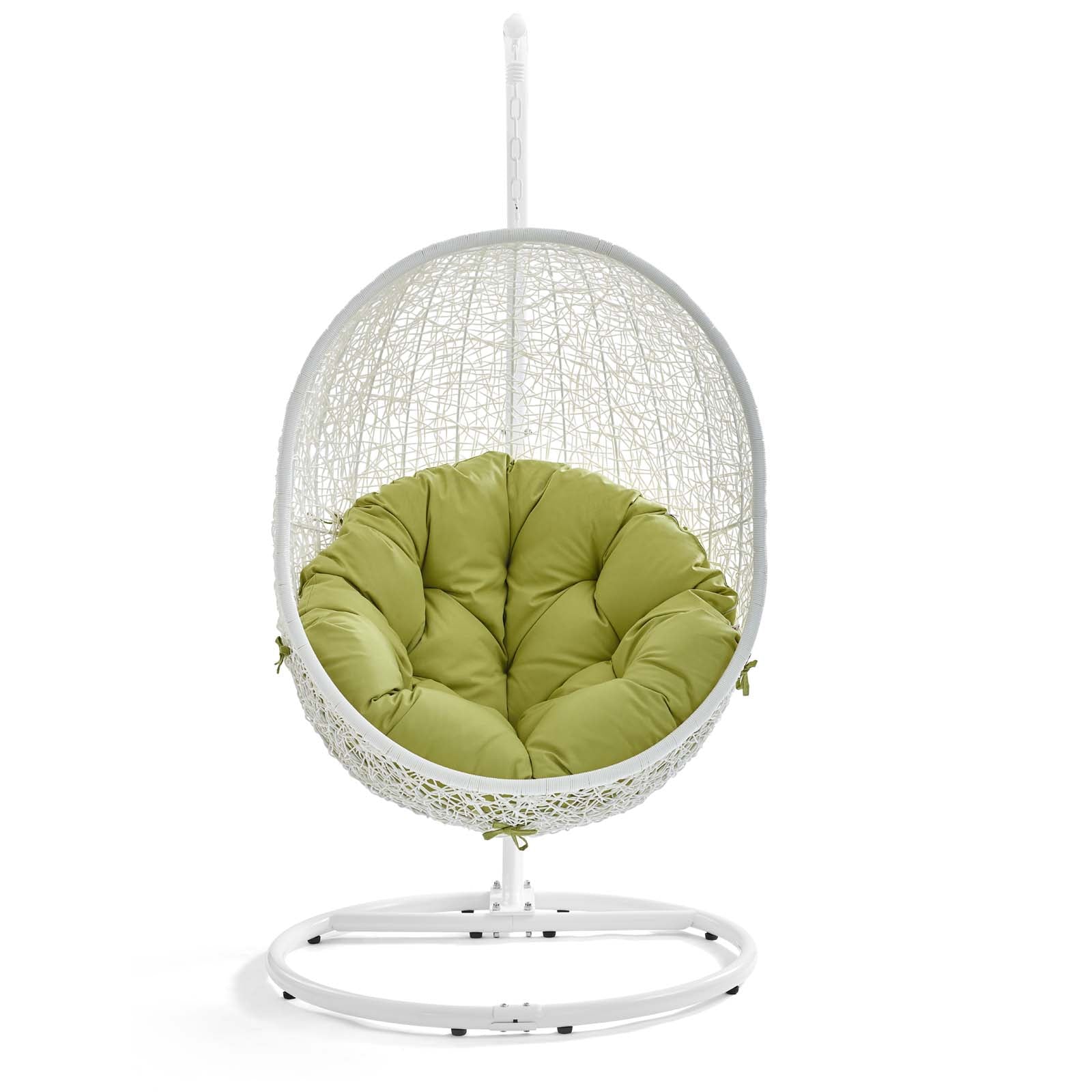 Modway Outdoor Conversation Sets - Hide-Outdoor-Patio-Swing-Chair-With-Stand-White-Peridot