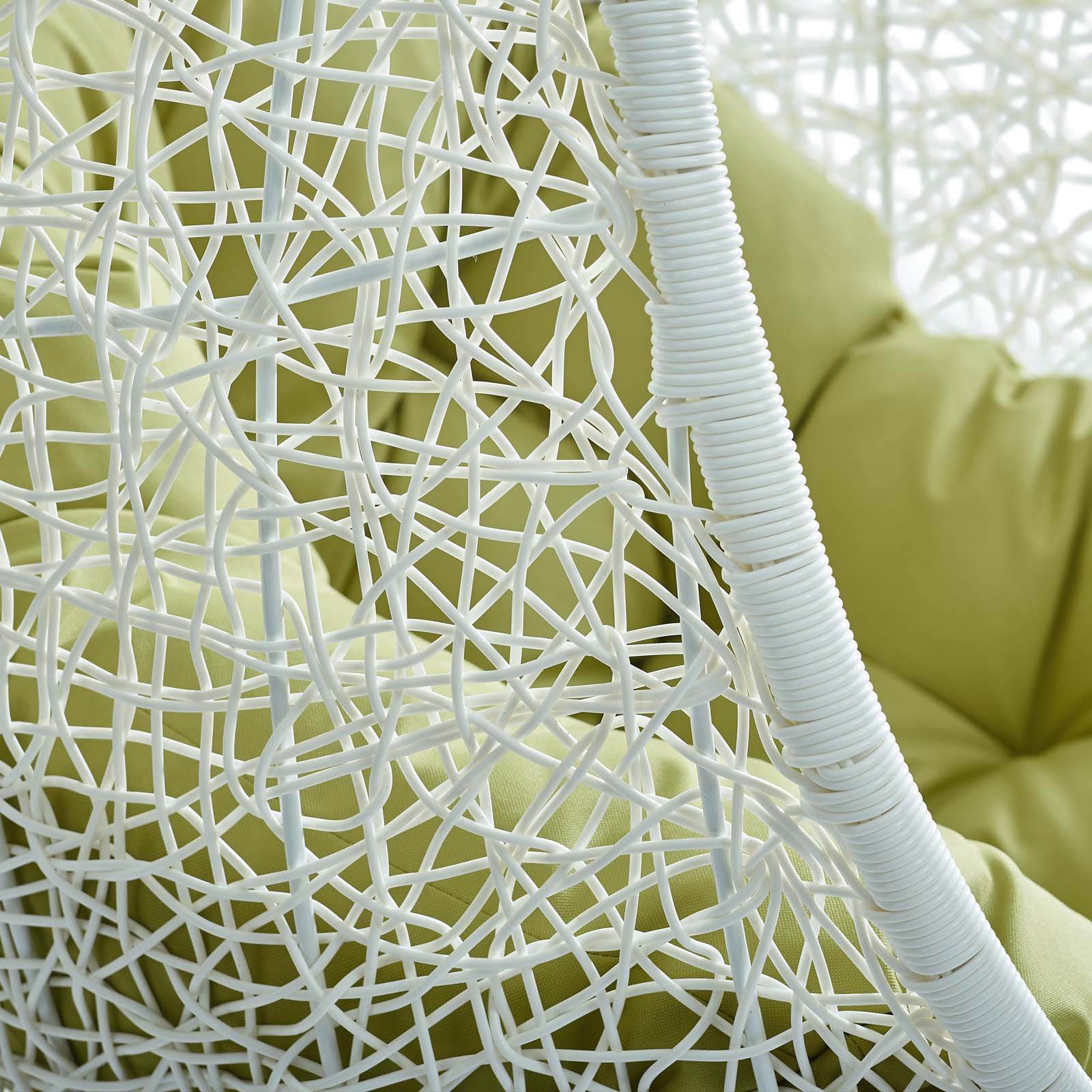 Modway Outdoor Conversation Sets - Hide-Outdoor-Patio-Swing-Chair-With-Stand-White-Peridot