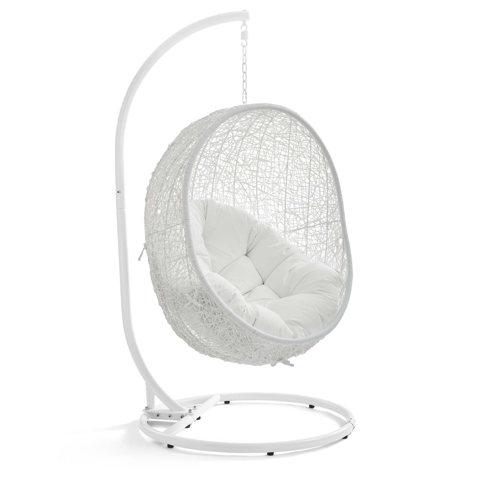 Modway Outdoor Swings - Hide Outdoor Patio Swing Chair With Stand White