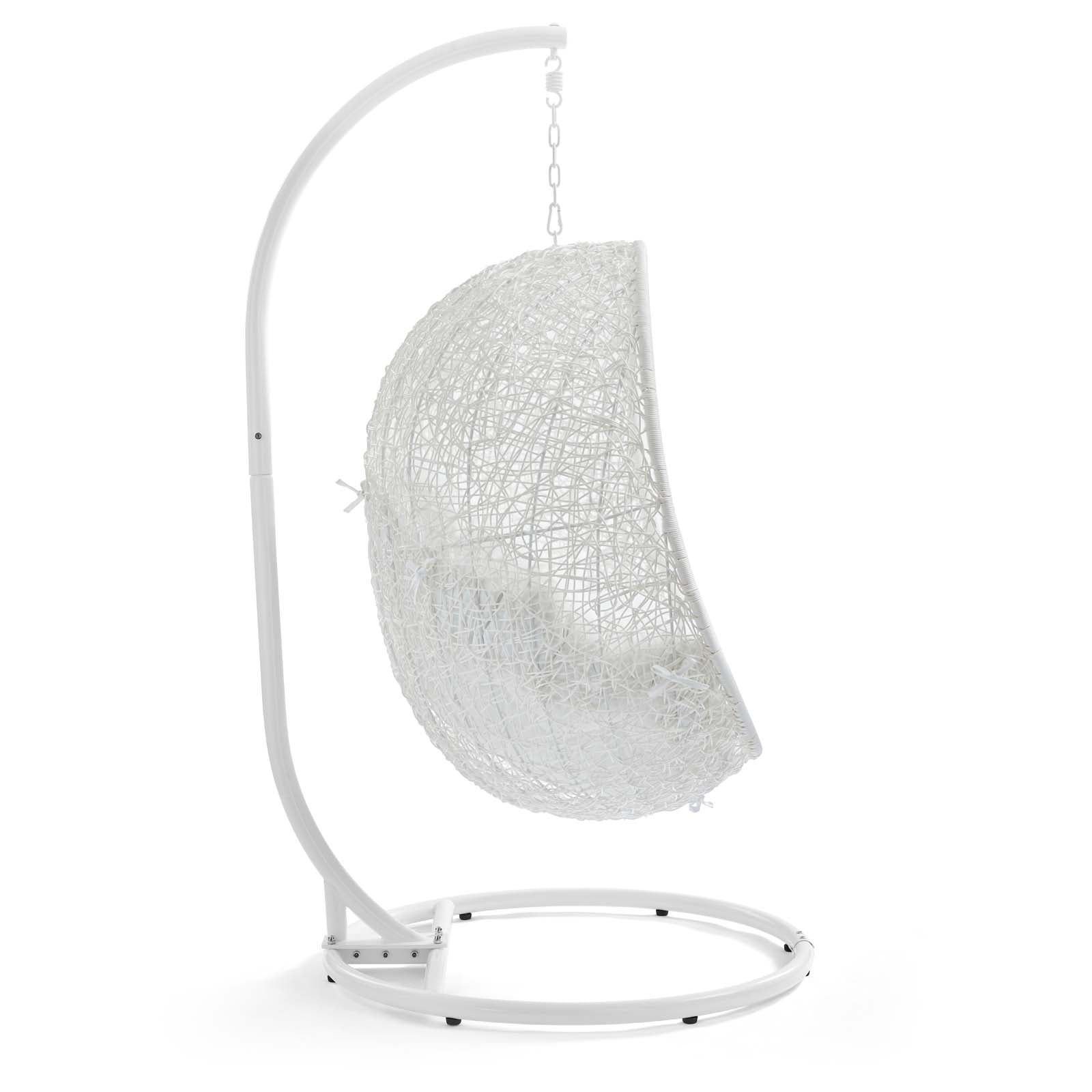 Modway Outdoor Swings - Hide Outdoor Patio Swing Chair With Stand White