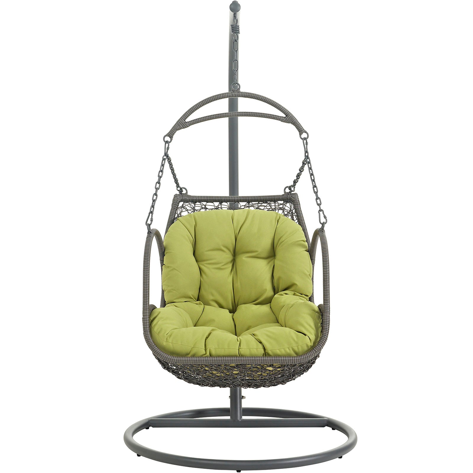 Modway Outdoor Swings - Arbor Outdoor Patio Wood Swing Chair Peridot