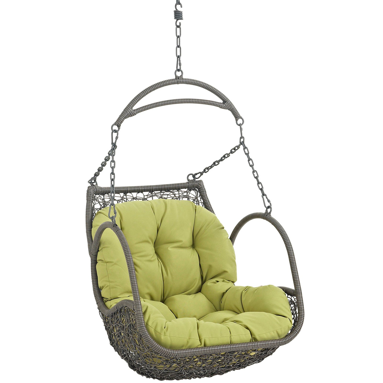 Modway Outdoor Swings - Arbor Outdoor Patio Wood Swing Chair Peridot