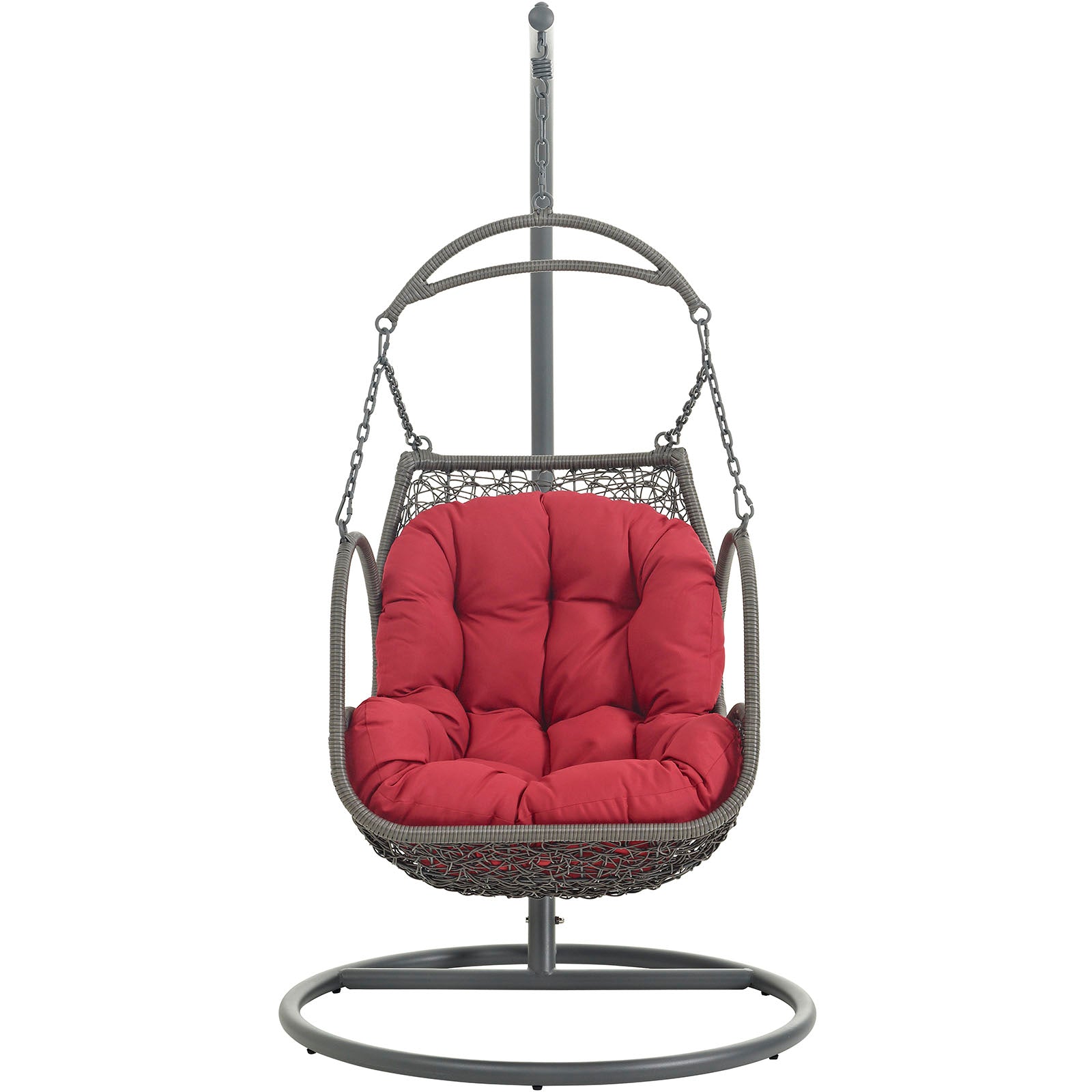 Modway Outdoor Swings - Arbor Outdoor Swing Chair Red