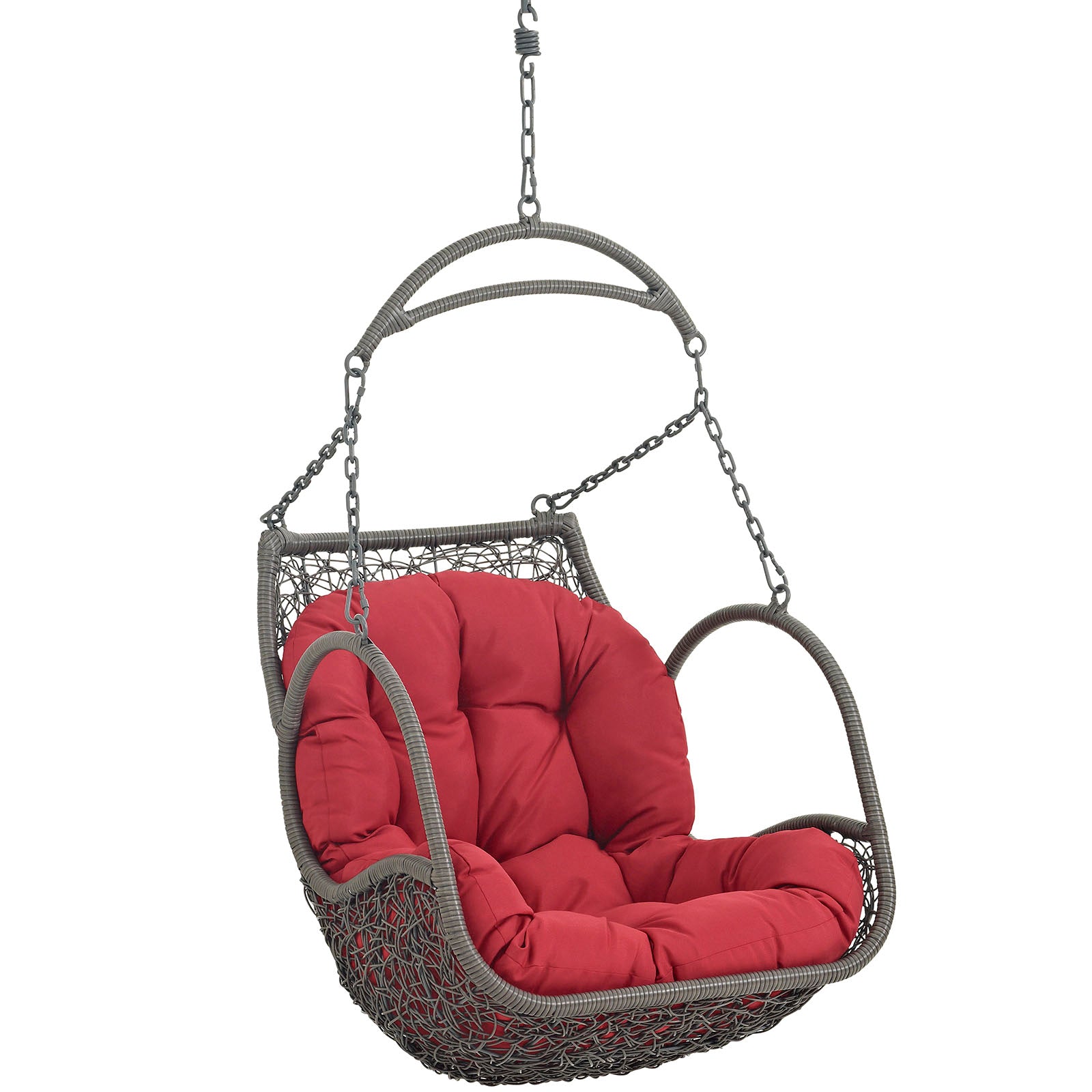 Modway Outdoor Swings - Arbor Outdoor Swing Chair Red