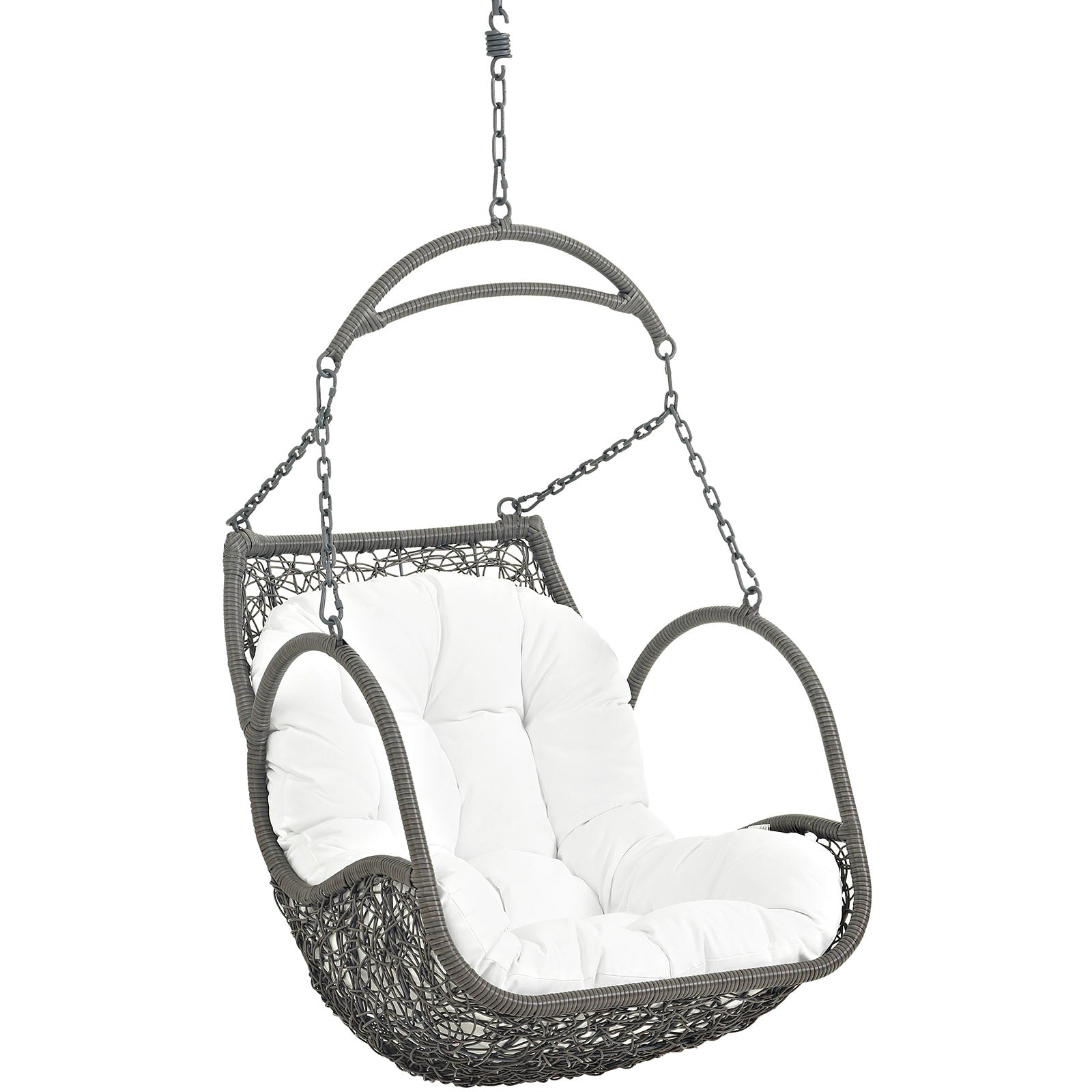 Modway Outdoor Swings - Arbor Outdoor Patio Wood Swing Chair White