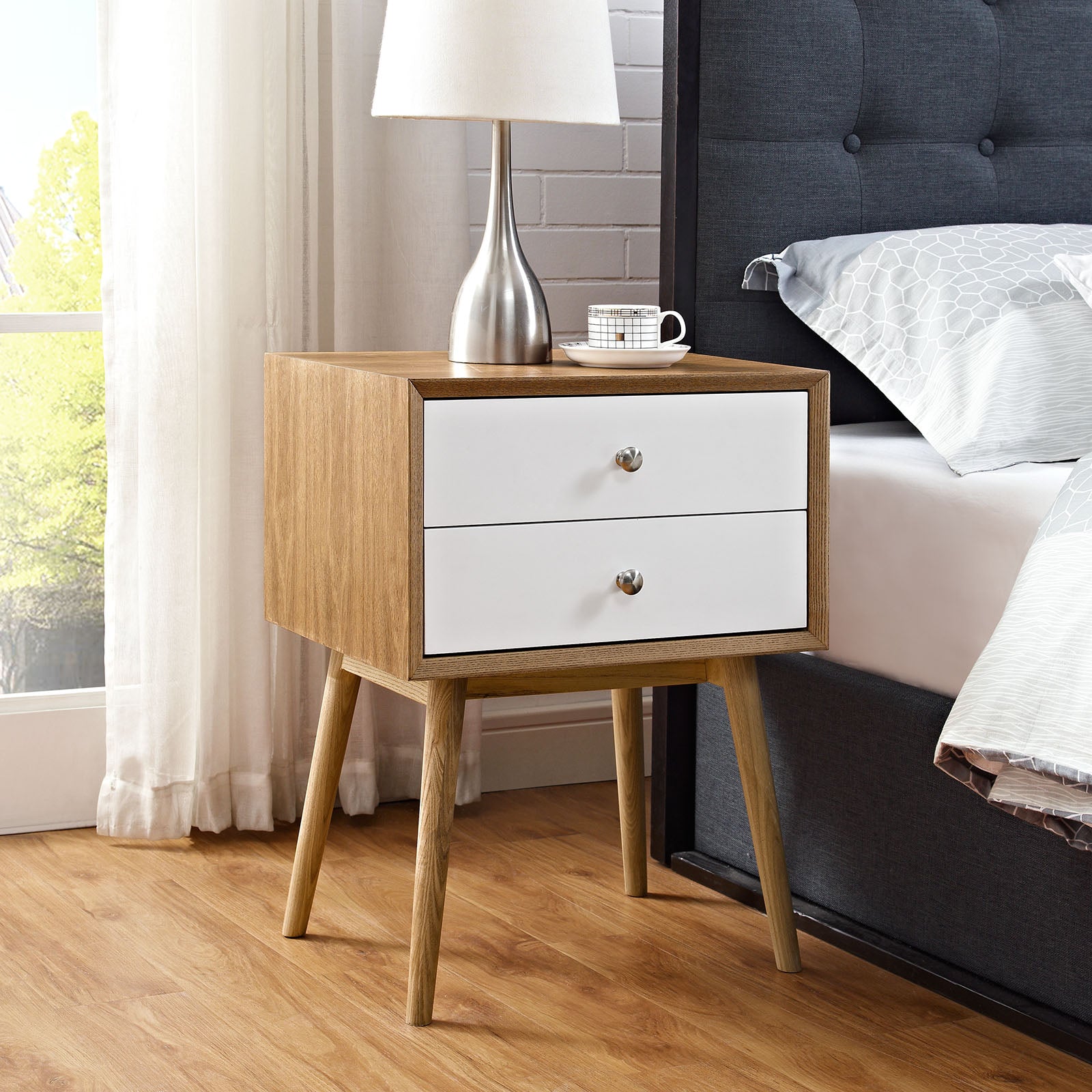 Modway Nightstands & Side Tables - Dispatch Nightstand Natural White