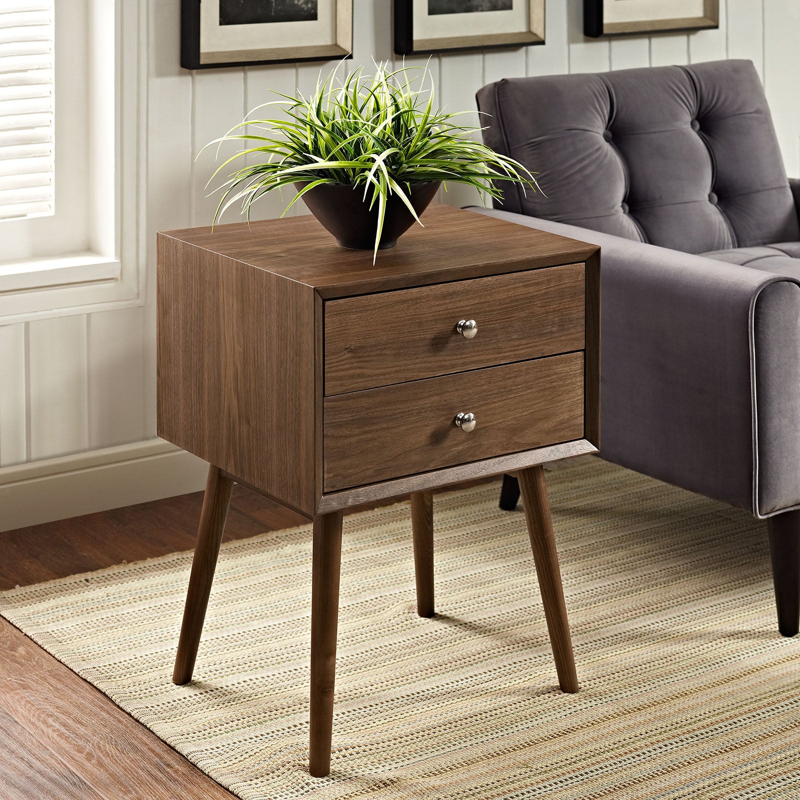 Modway Nightstands & Side Tables - Dispatch Nightstand Walnut