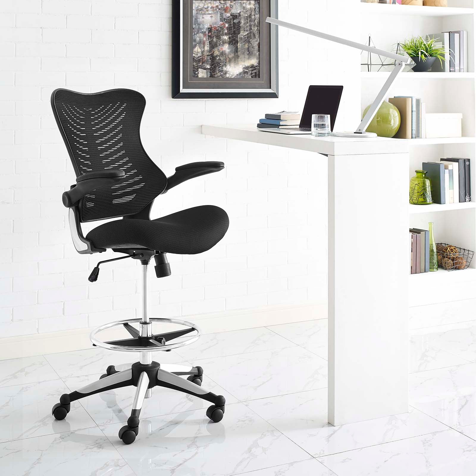 Modway Task Chairs - Charge Drafting Chair Black