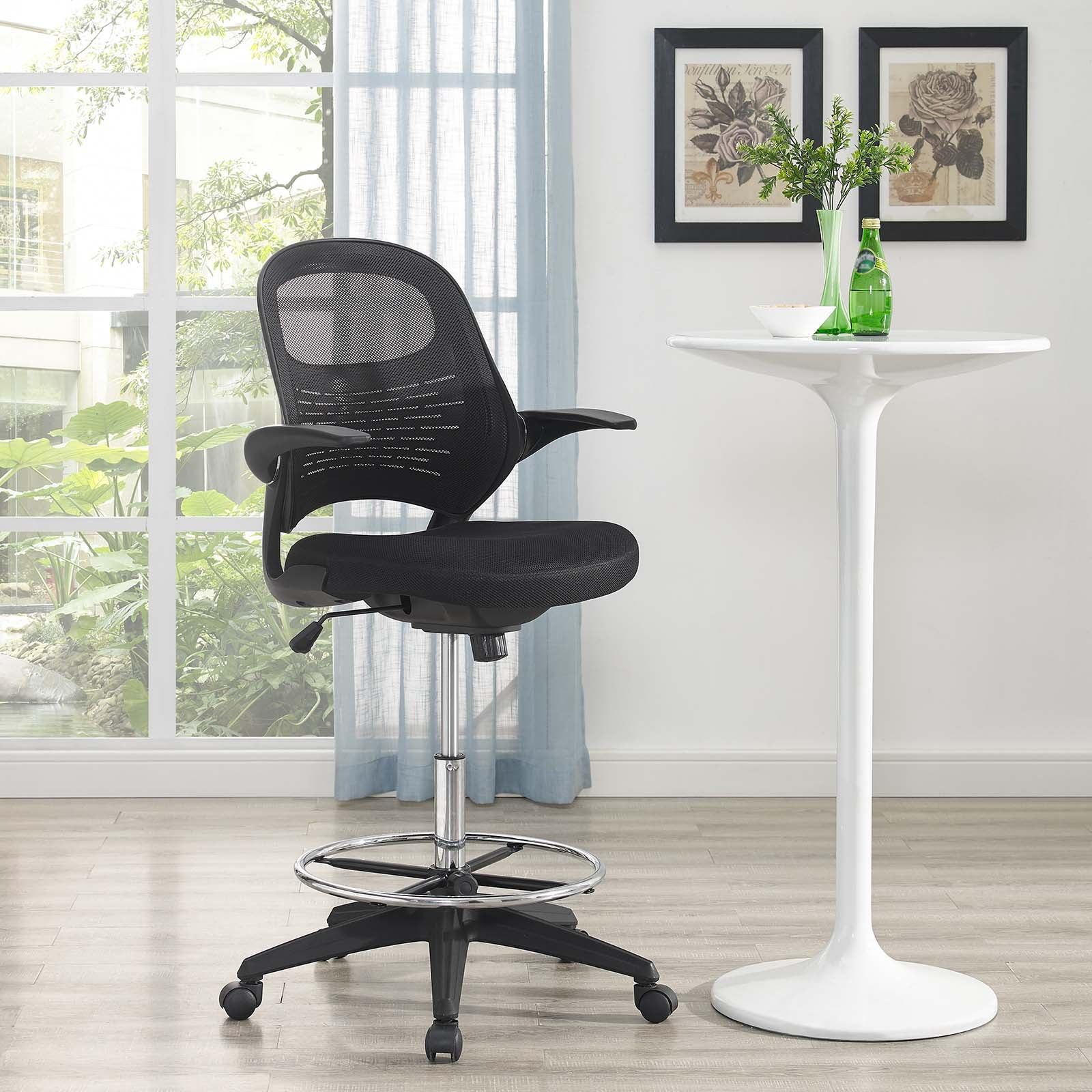 Modway Task Chairs - Stealth Drafting Chair Black