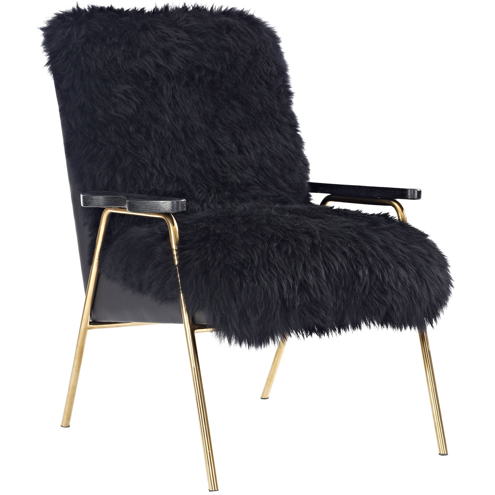 Modway Chairs - Sprint Sheepskin Armchair Black Black