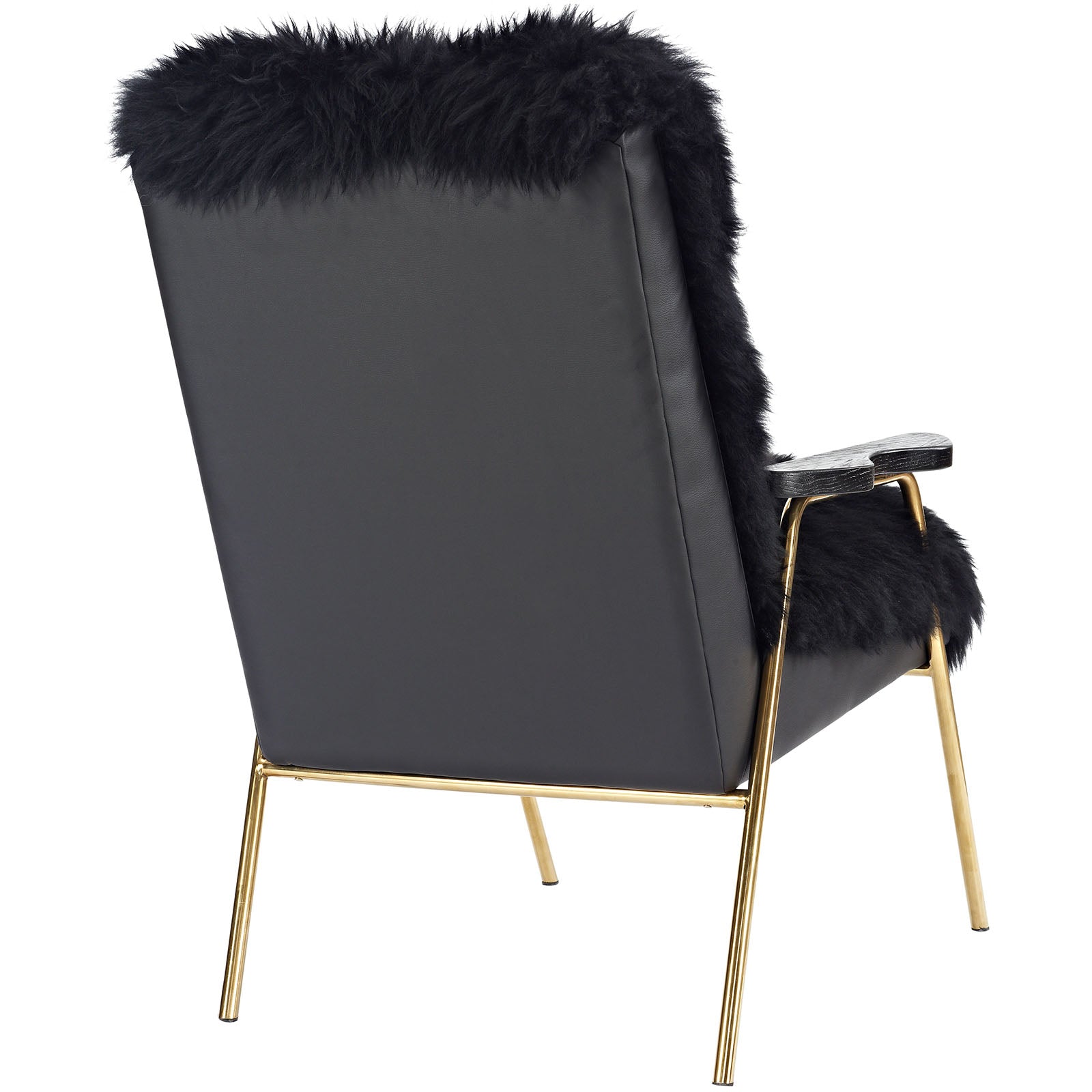 Modway Chairs - Sprint Sheepskin Armchair Black Black