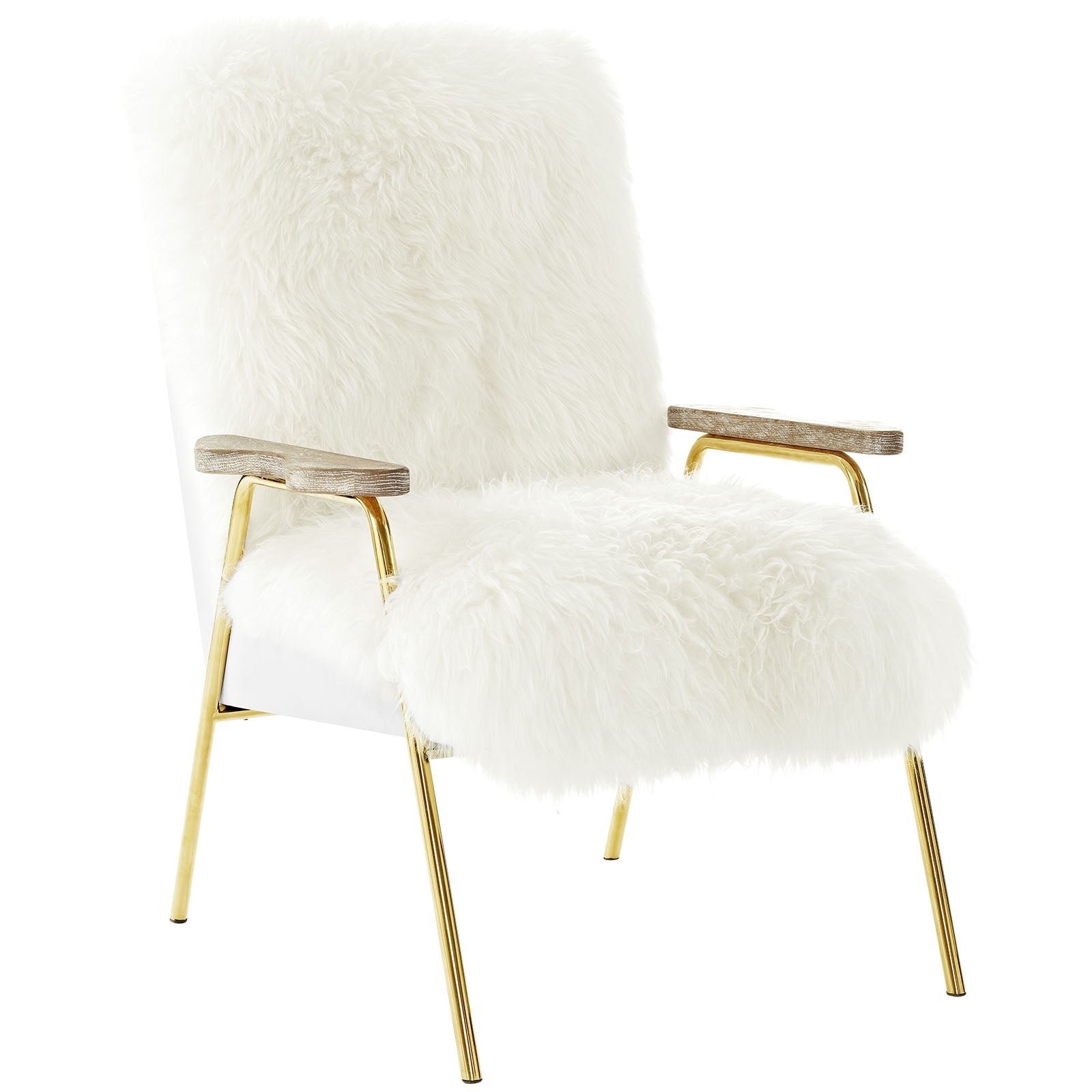 Sprint Sheepskin Armchair Brown White