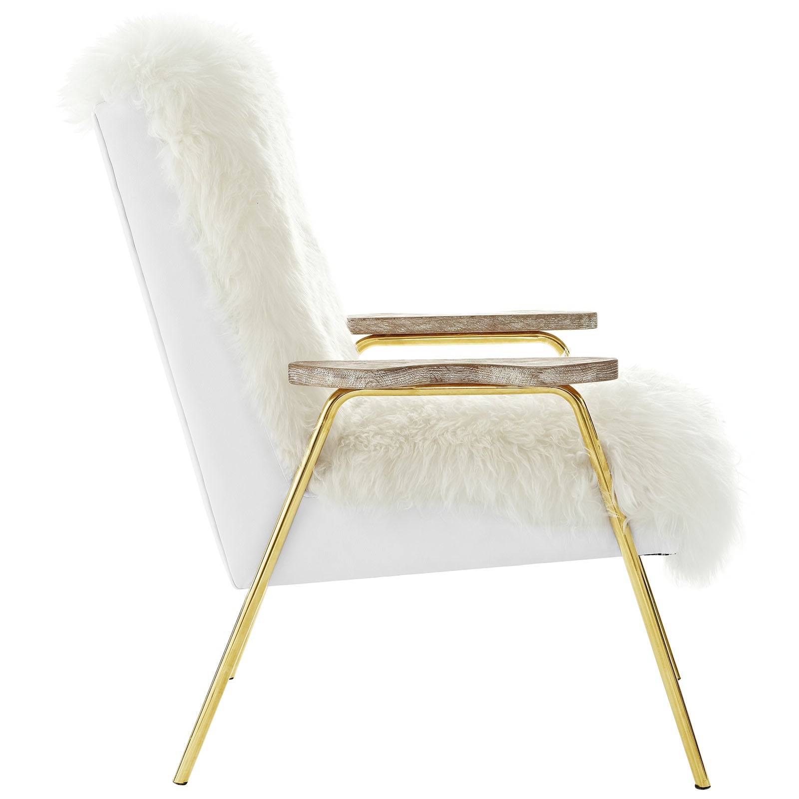 Sprint Sheepskin Armchair Brown White
