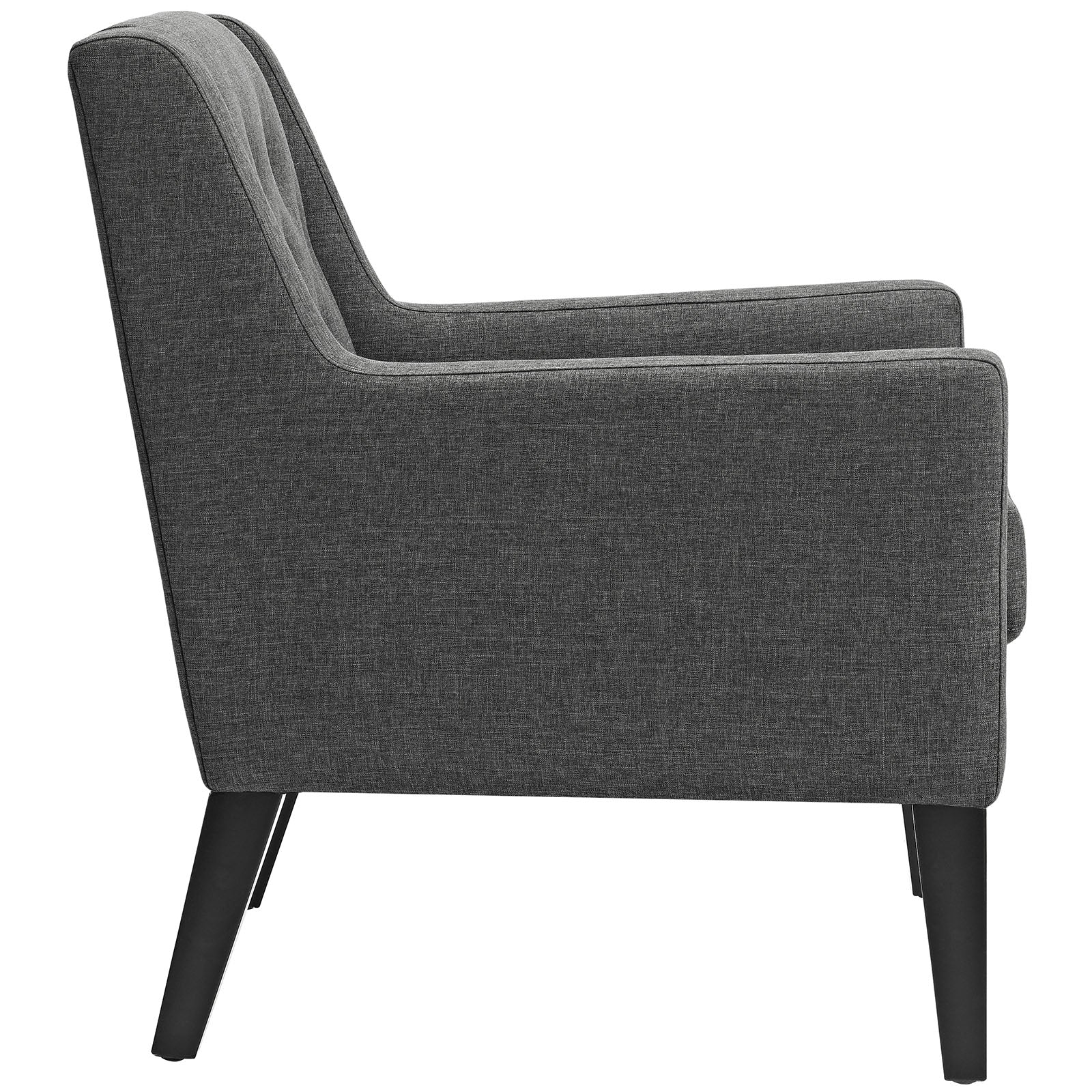 Modway Accent Chairs - Earnest Upholstered Fabric Armchair Gray
