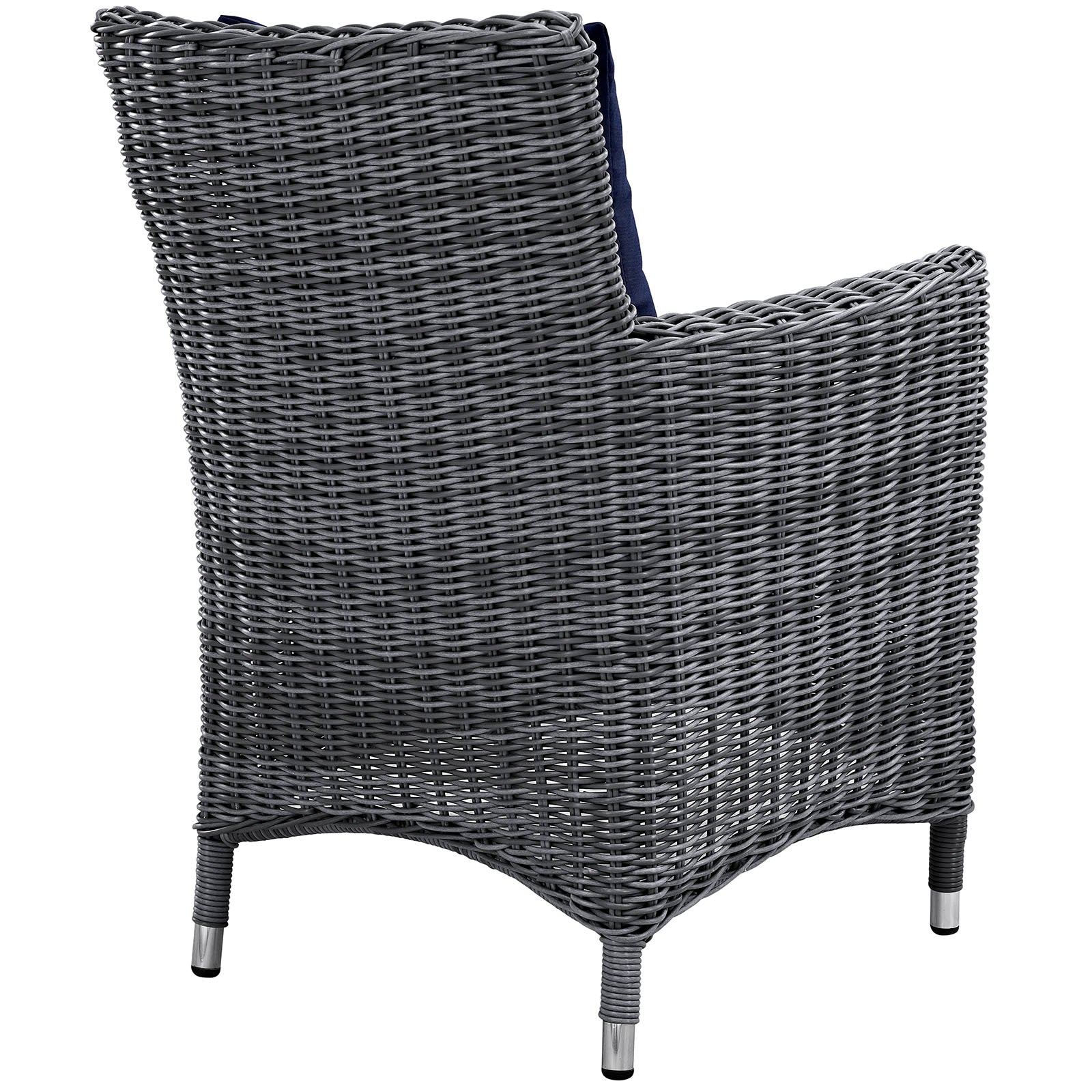 Summon 2 Piece Outdoor Patio Sunbrella Dining Set Canvas Navy