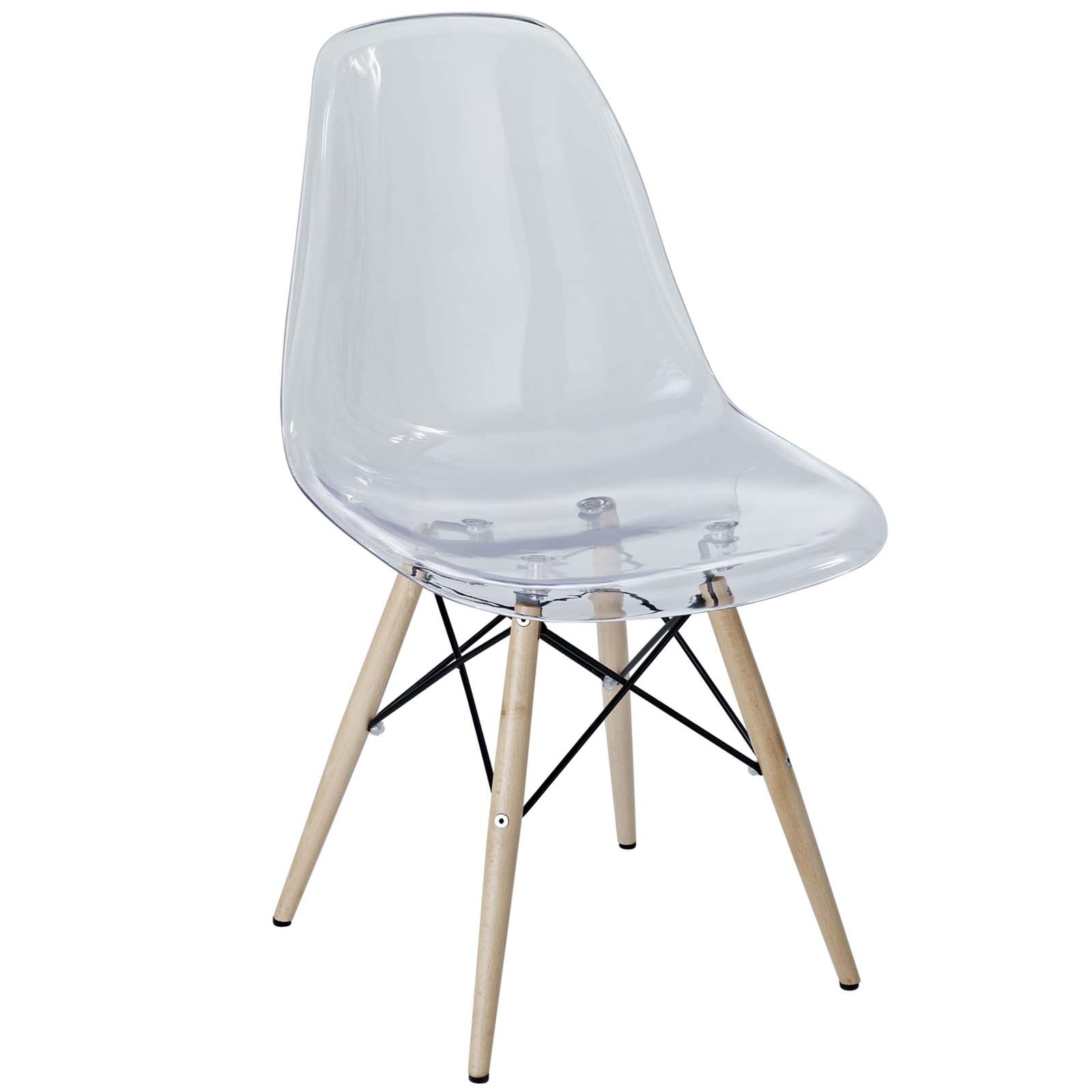 Modway Dining Chairs - Pyramid Dining Side Chair Clear