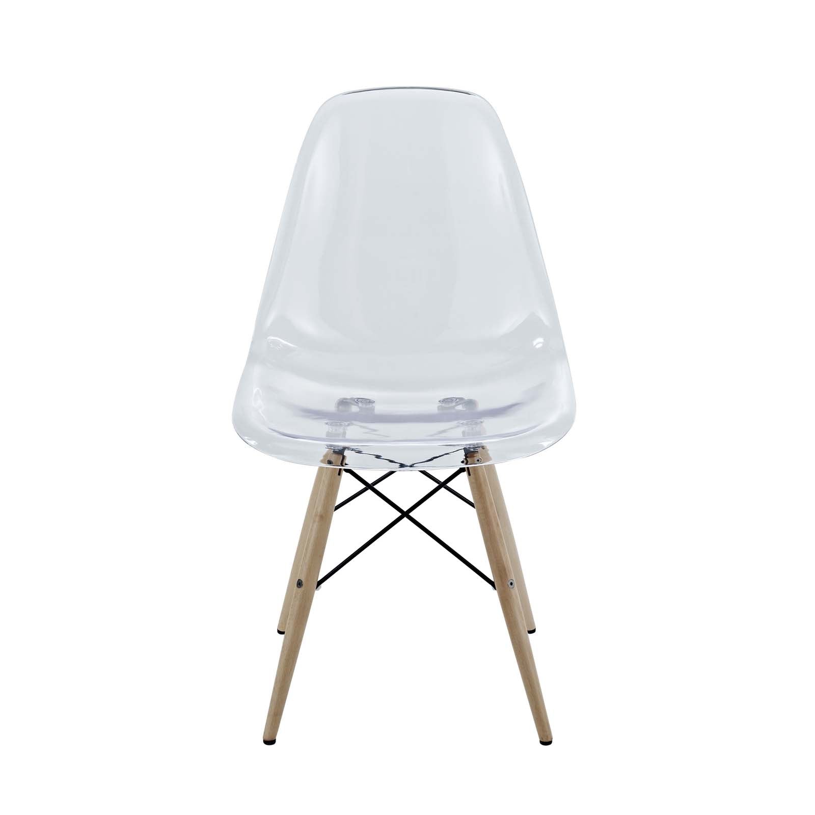 Modway Dining Chairs - Pyramid Dining Side Chair Clear