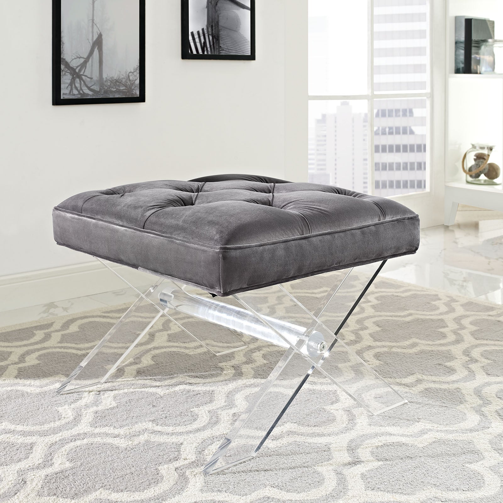 Modway Benches - Swift Bench Gray