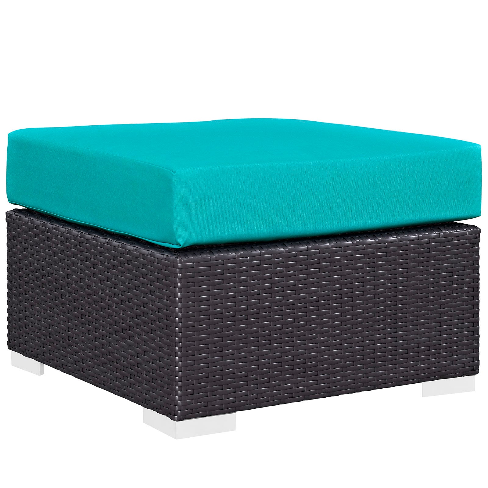 Modway Outdoor Conversation Sets - Convene 5 Piece Outdoor Patio Sectional Set Turquoise