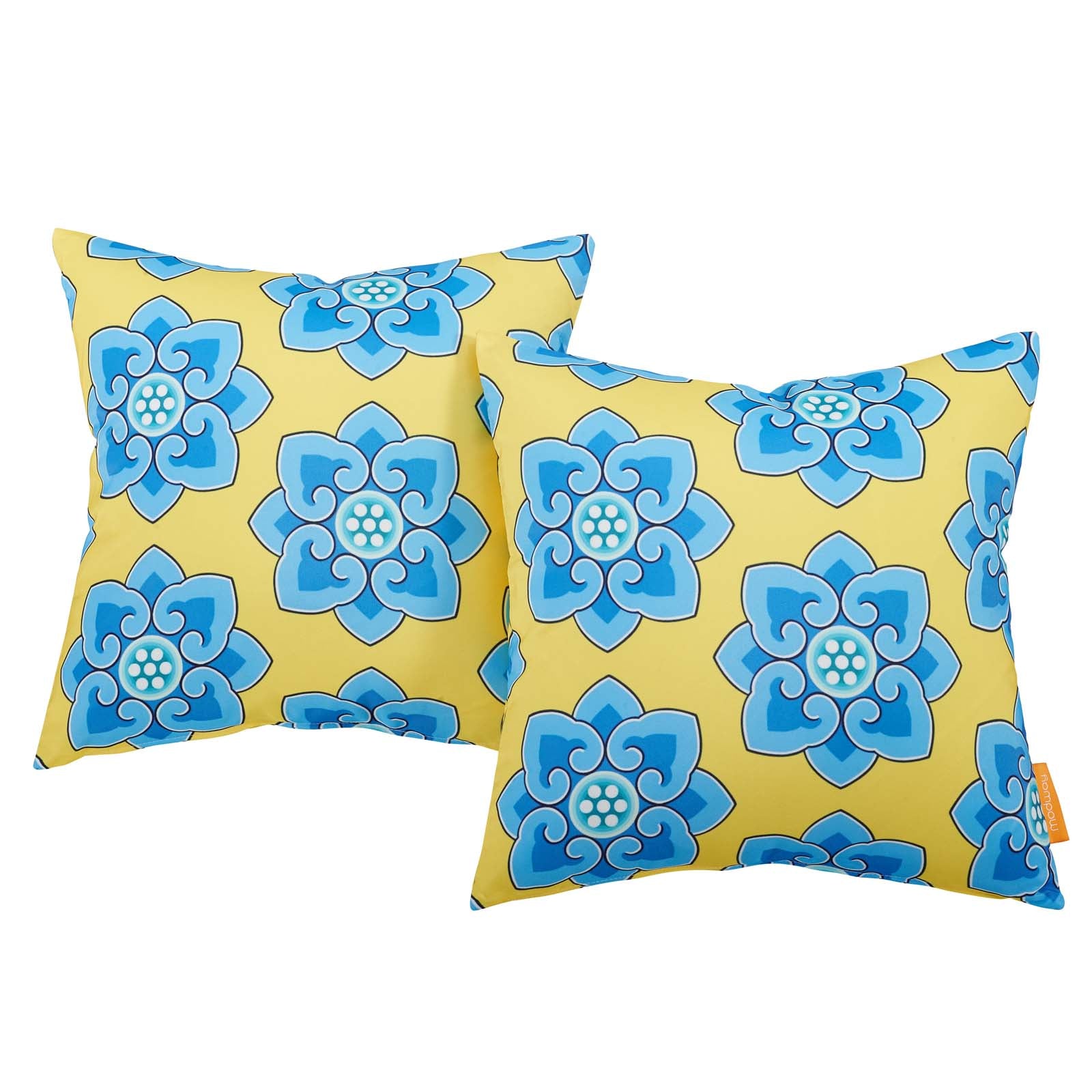 Modway Outdoor Pillows & Cushions - Modway Two Piece Outdoor Patio Pillow Set Cornflower