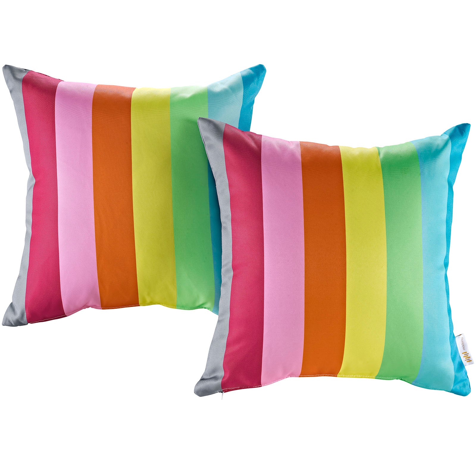 Modway Outdoor Pillows & Cushions - Modway Two Piece Outdoor Patio Pillow Set Rainbow