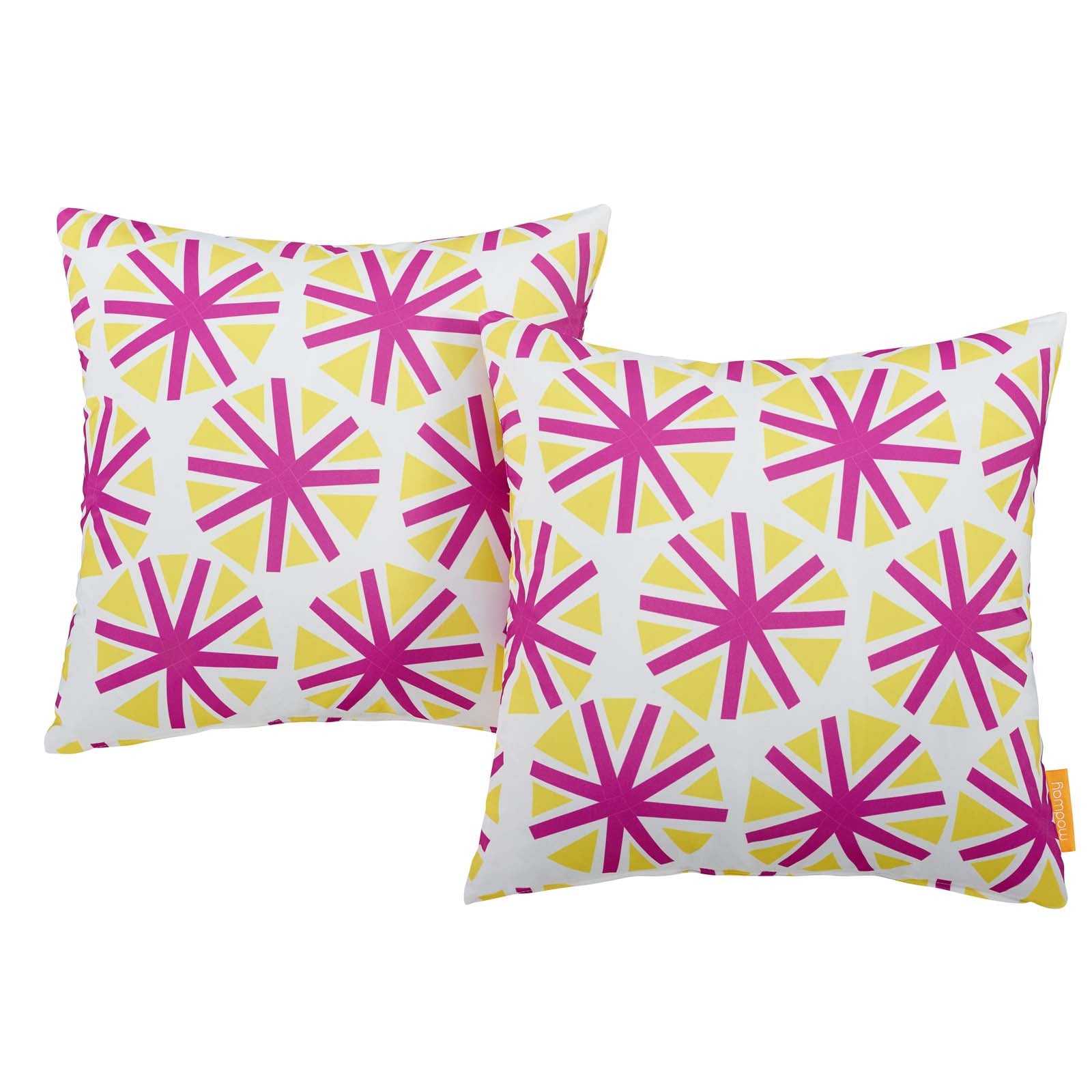 Modway Outdoor Pillows & Cushions - Modway Two Piece Outdoor Patio Pillow Set Starburst