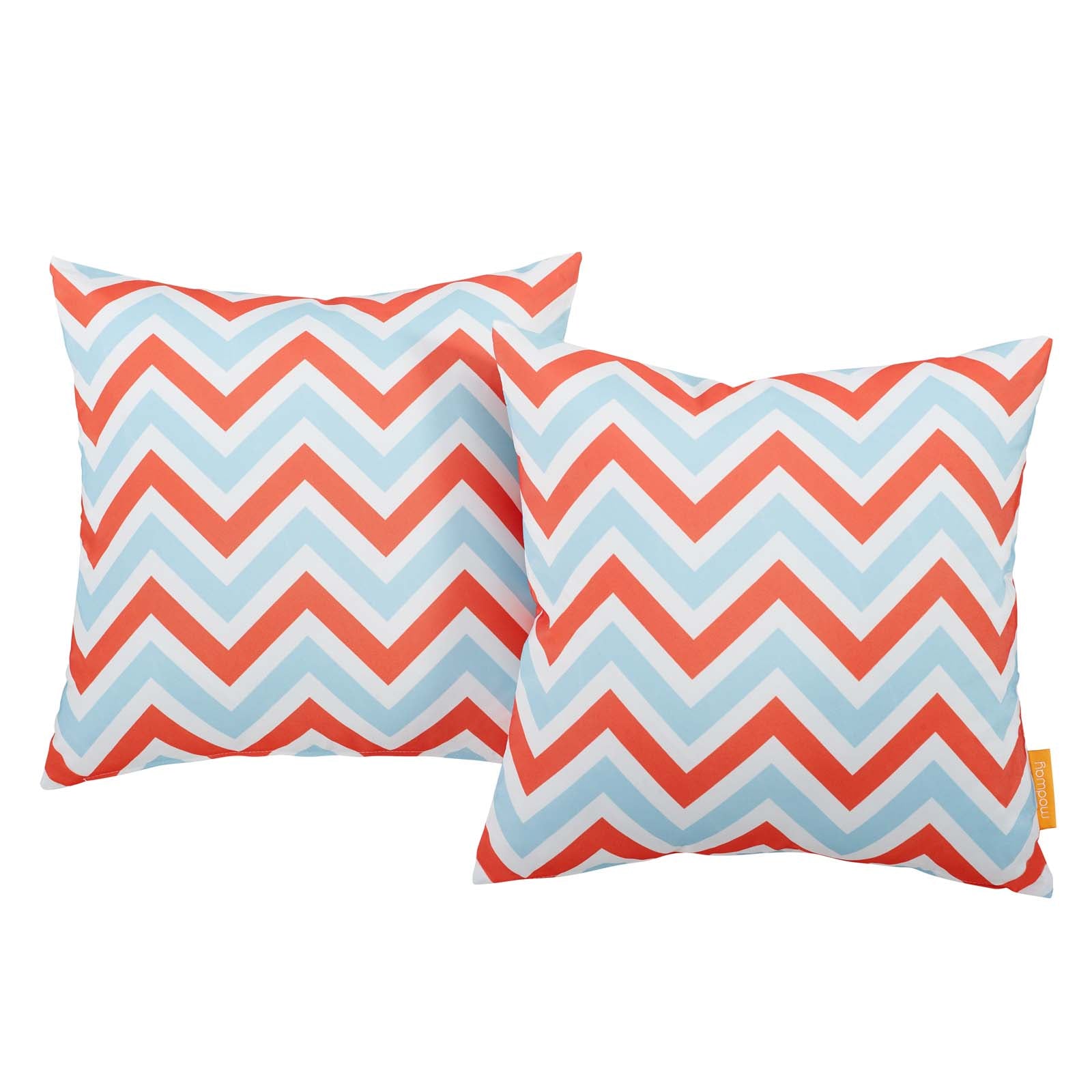 Modway Outdoor Pillows & Cushions - Modway Two Piece Outdoor Patio Pillow Set Zig Zag