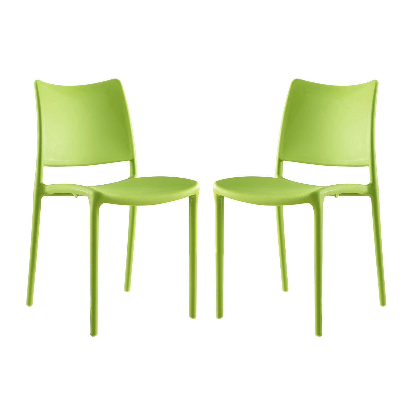 Modway Dining Chairs - Hipster-Dining-Side-Chair-Set-of-2-Green