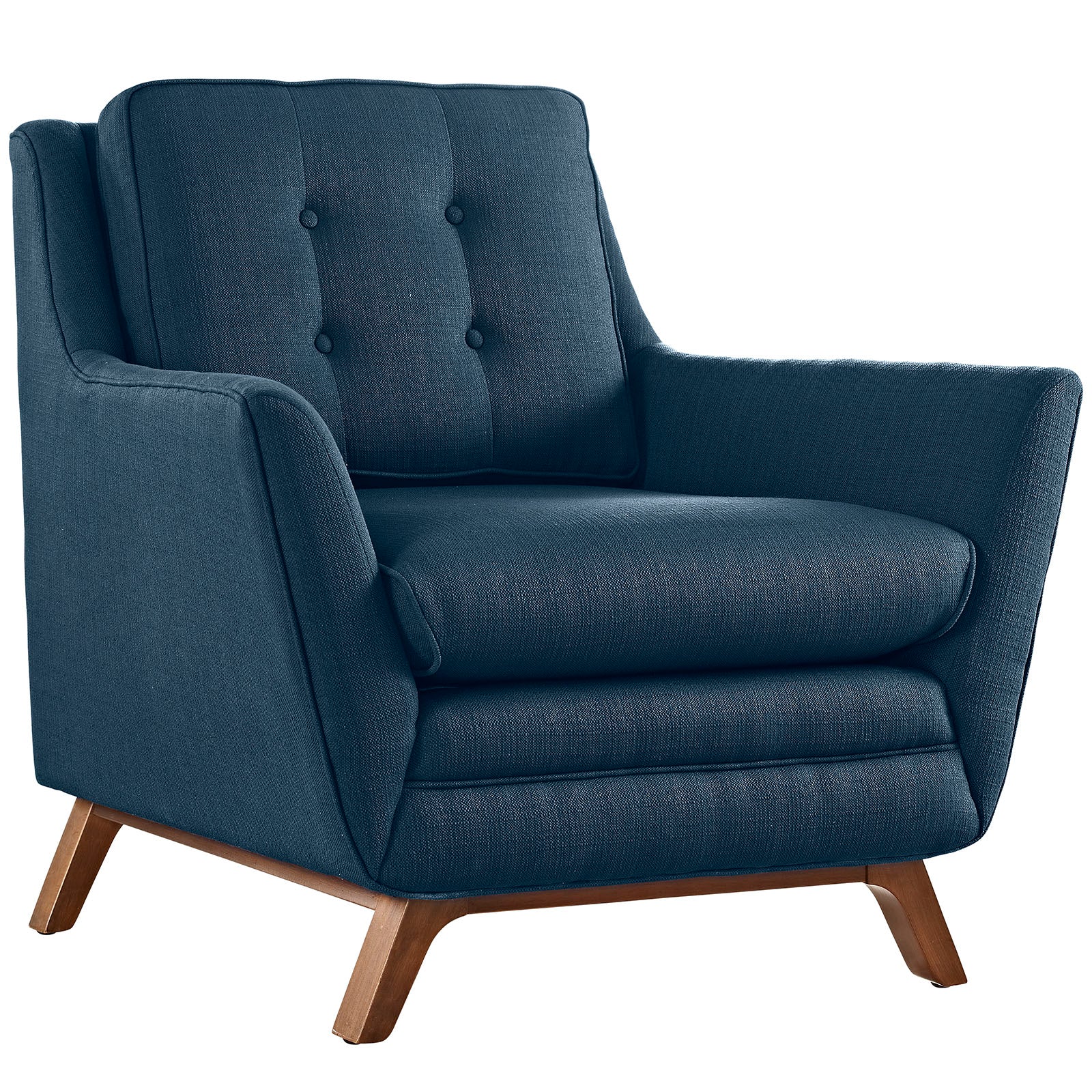 Modway Living Room Sets - Beguile Living Room Set Upholstered Fabric Set of 3 Azure