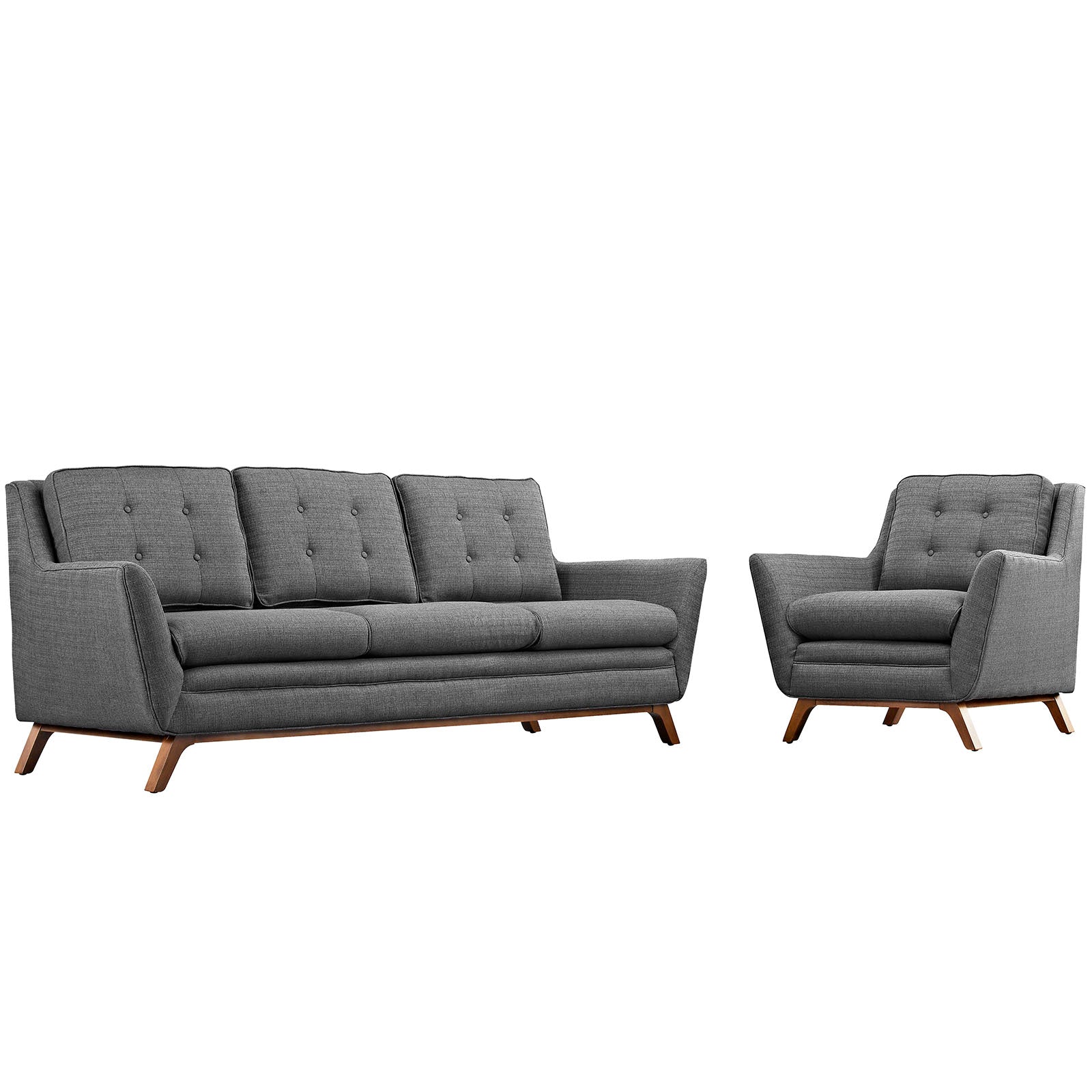 Modway Living Room Sets - Beguile Living Room Set Set Of 2 Gray