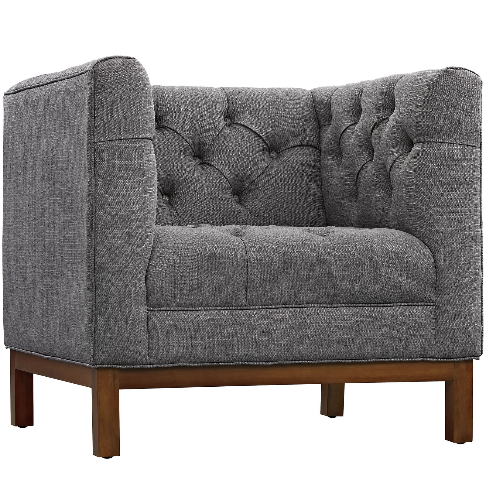 Modway Living Room Sets - Panache Living Room Set Upholstered Fabric Gray ( Set of 2 )