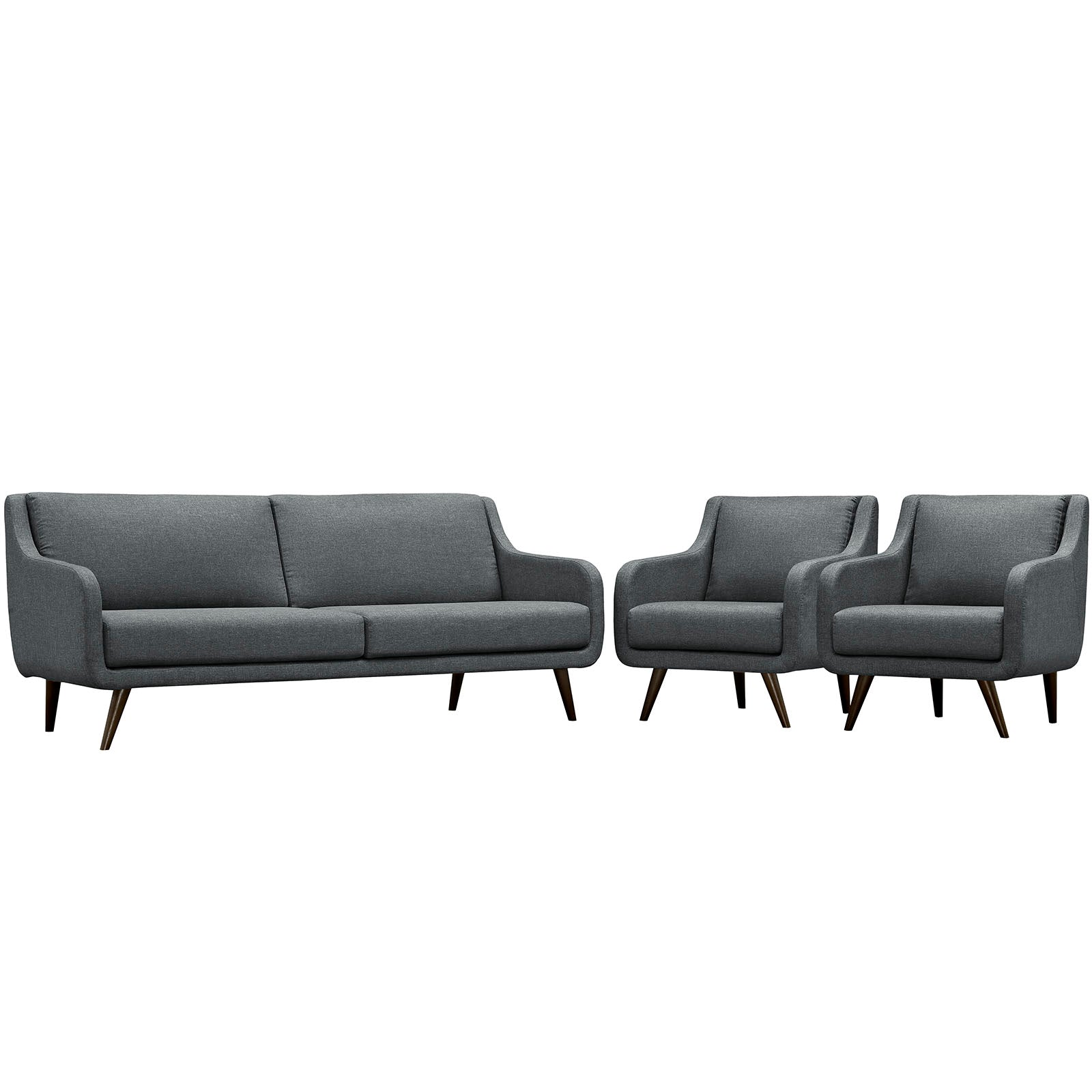 Modway Living Room Sets - Verve Living Room Set Set Of 3 Gray