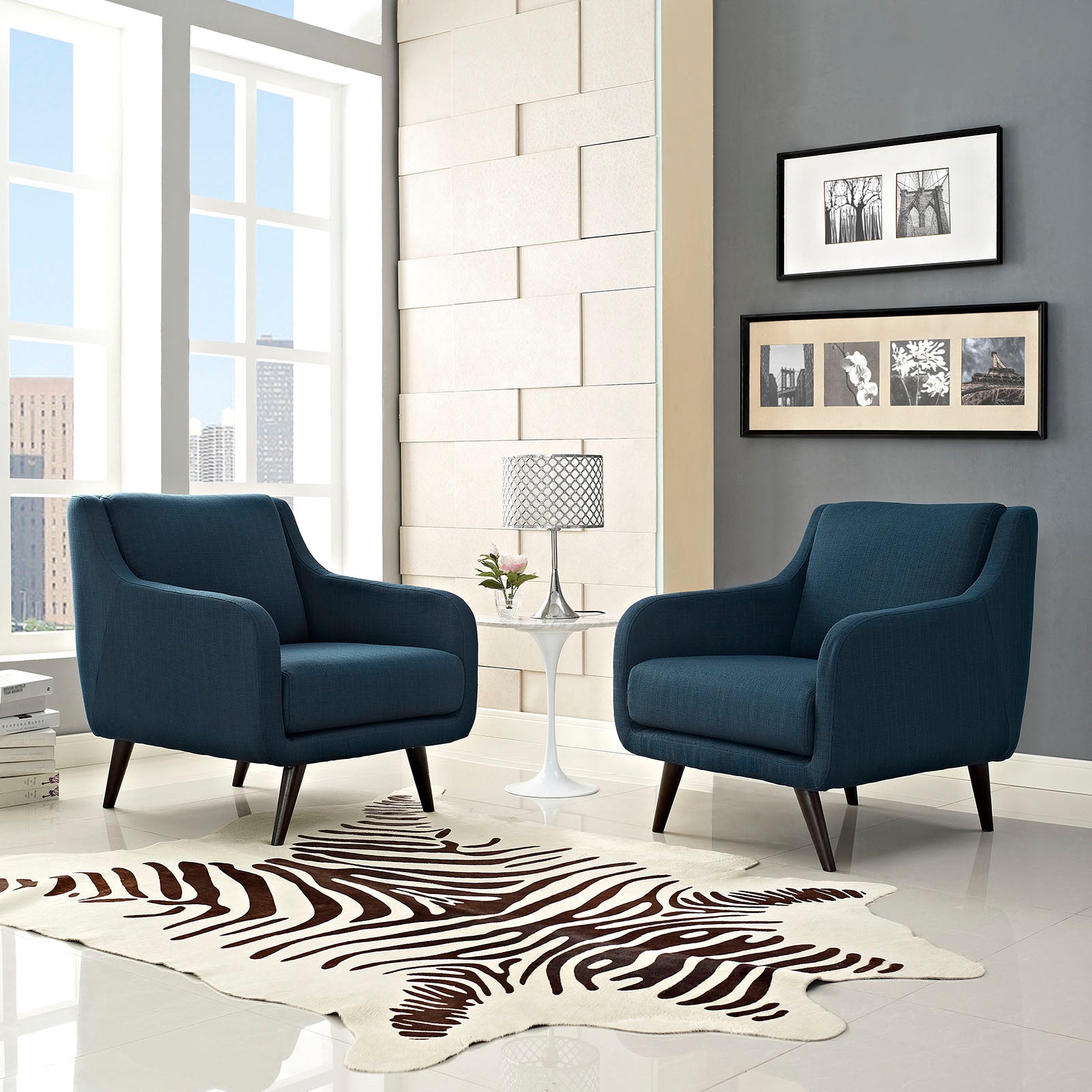 Verve Armchairs Set Of 2 Azure