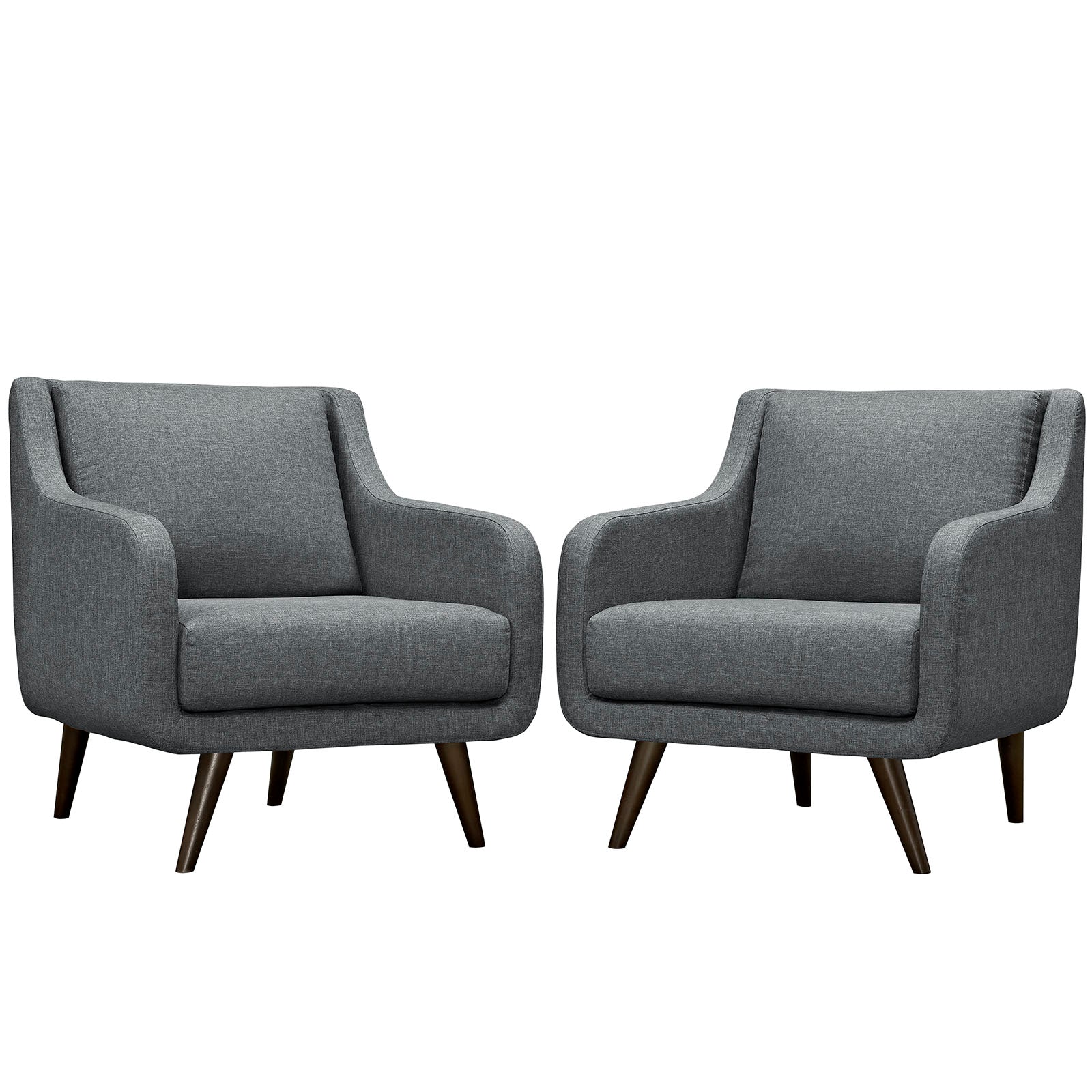 Modway Living Room Sets - Verve Armchairs Set Of 2 Gray