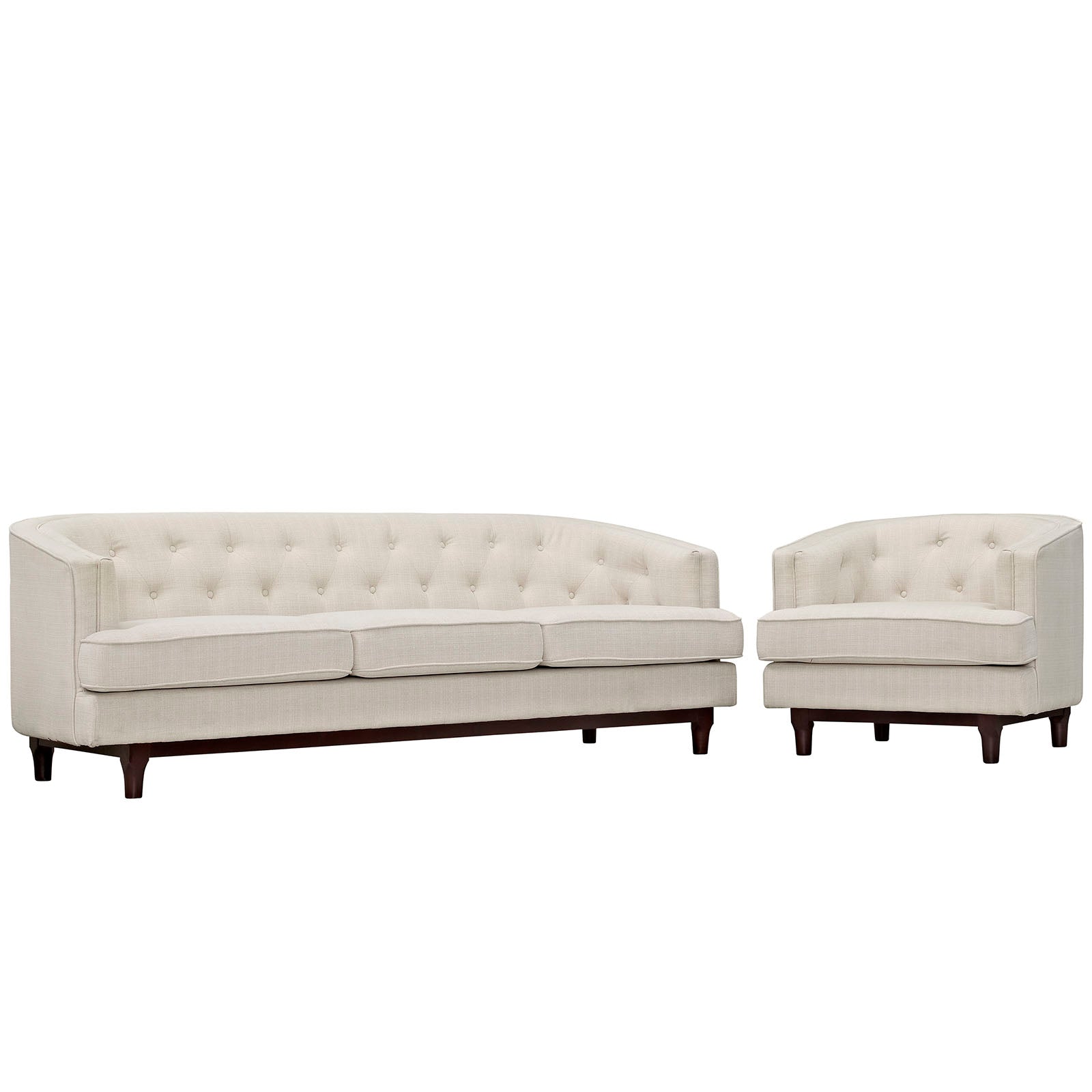 Modway Living Room Sets - Coast Living Room Set ( Set of 2 ) Beige