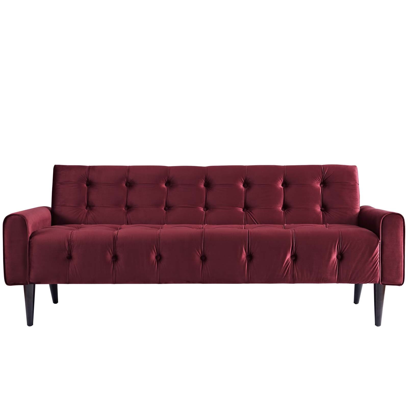 Modway Sofas & Couches - Delve Performance Velvet Sofa Maroon