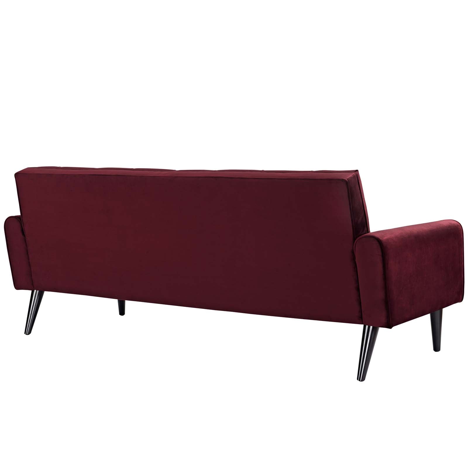 Modway Sofas & Couches - Delve Performance Velvet Sofa Maroon