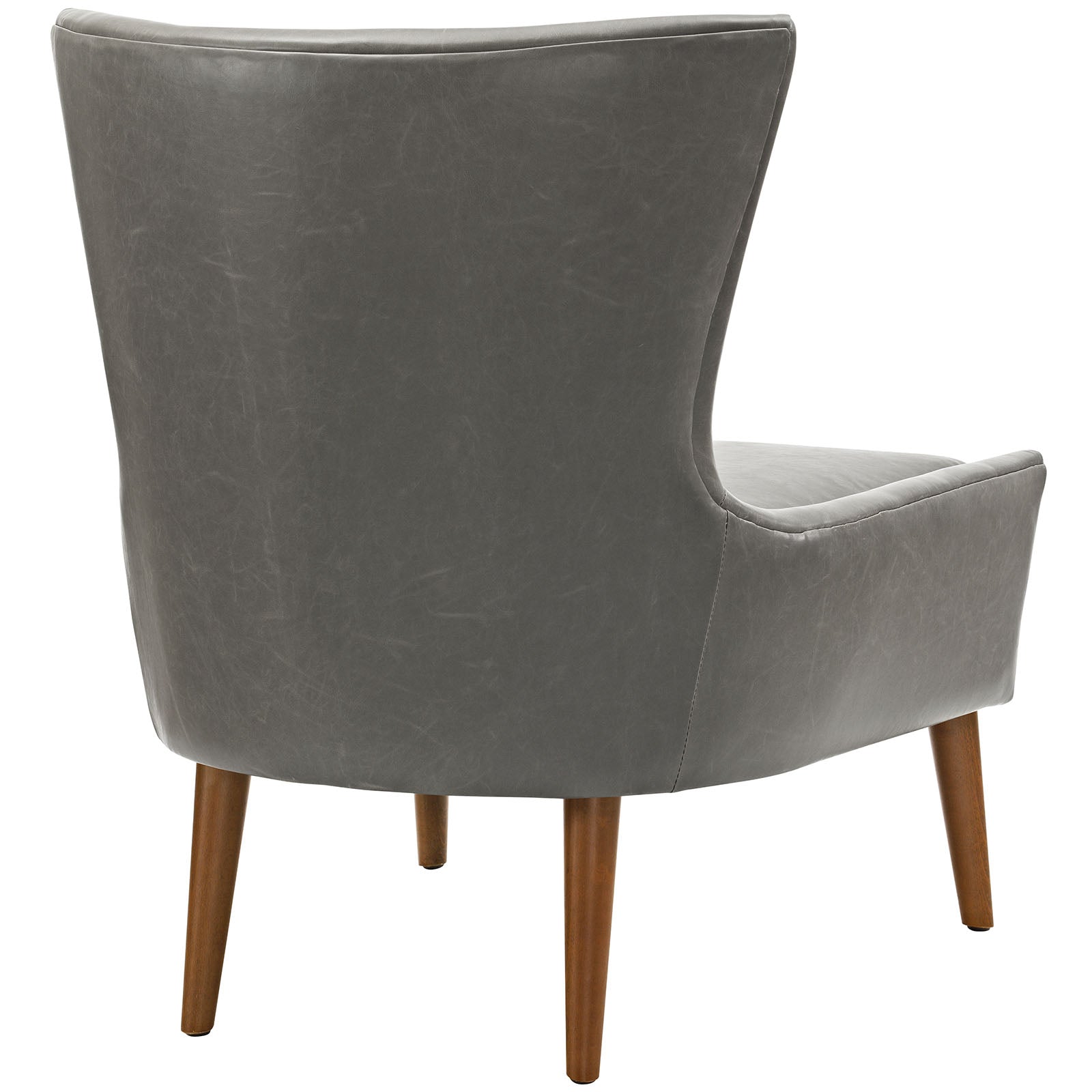 Modway Chairs - Keen Upholstered Vinyl Armchair Gray