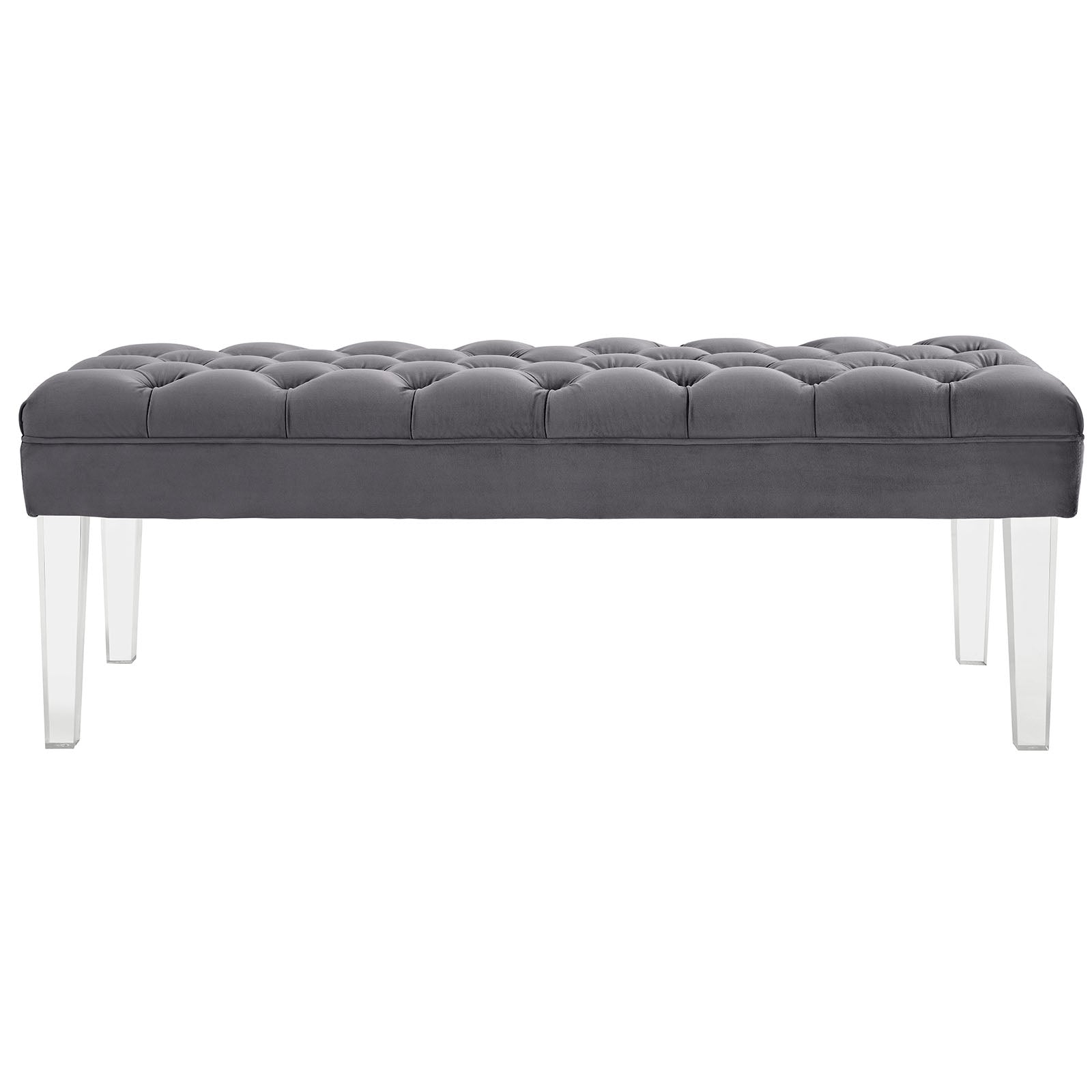 Modway Benches - Valet Performance Velvet Bench Gray