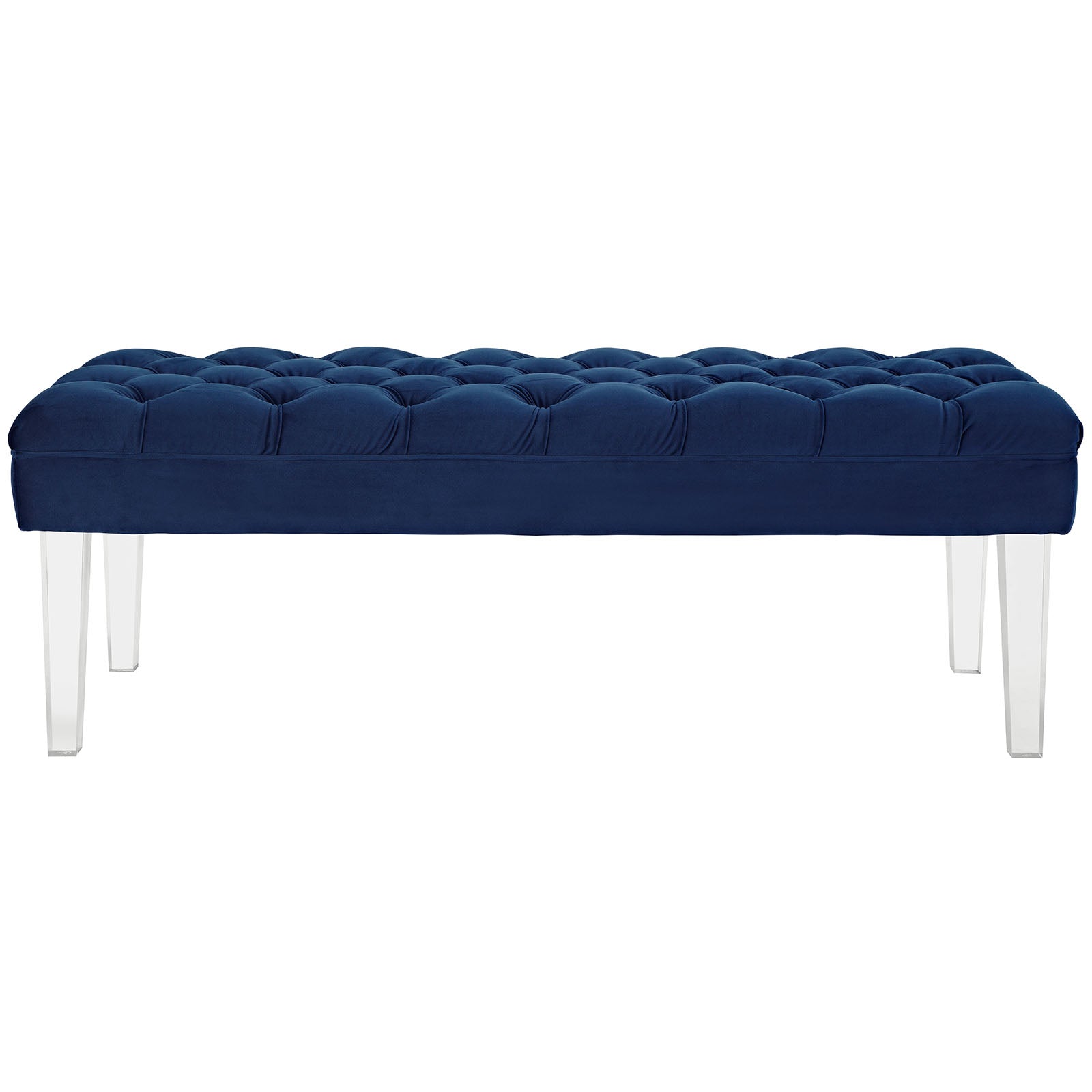 Modway Benches - Valet Performance Velvet Bench Navy