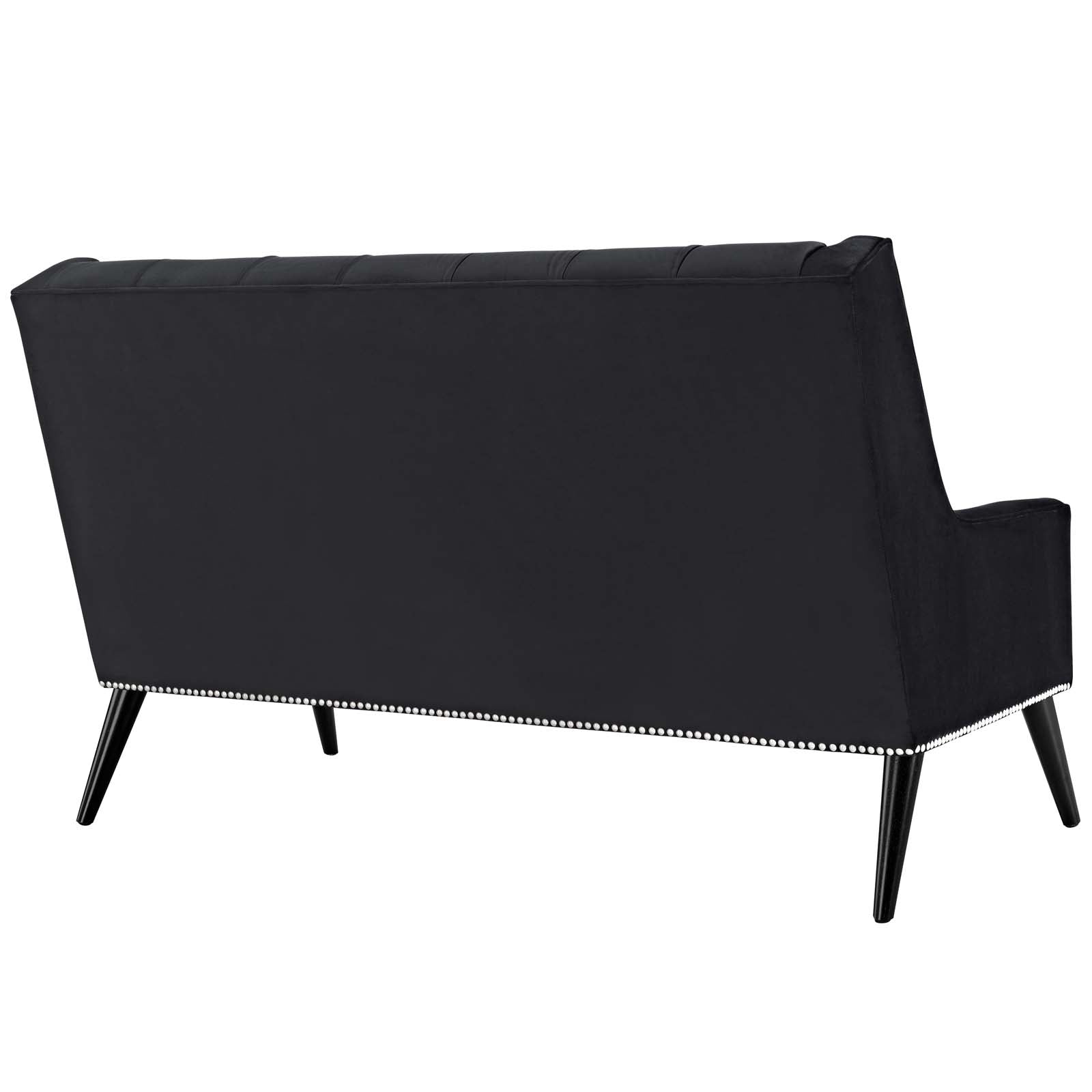 Modway Loveseats - Peruse Performance Velvet Loveseat Black