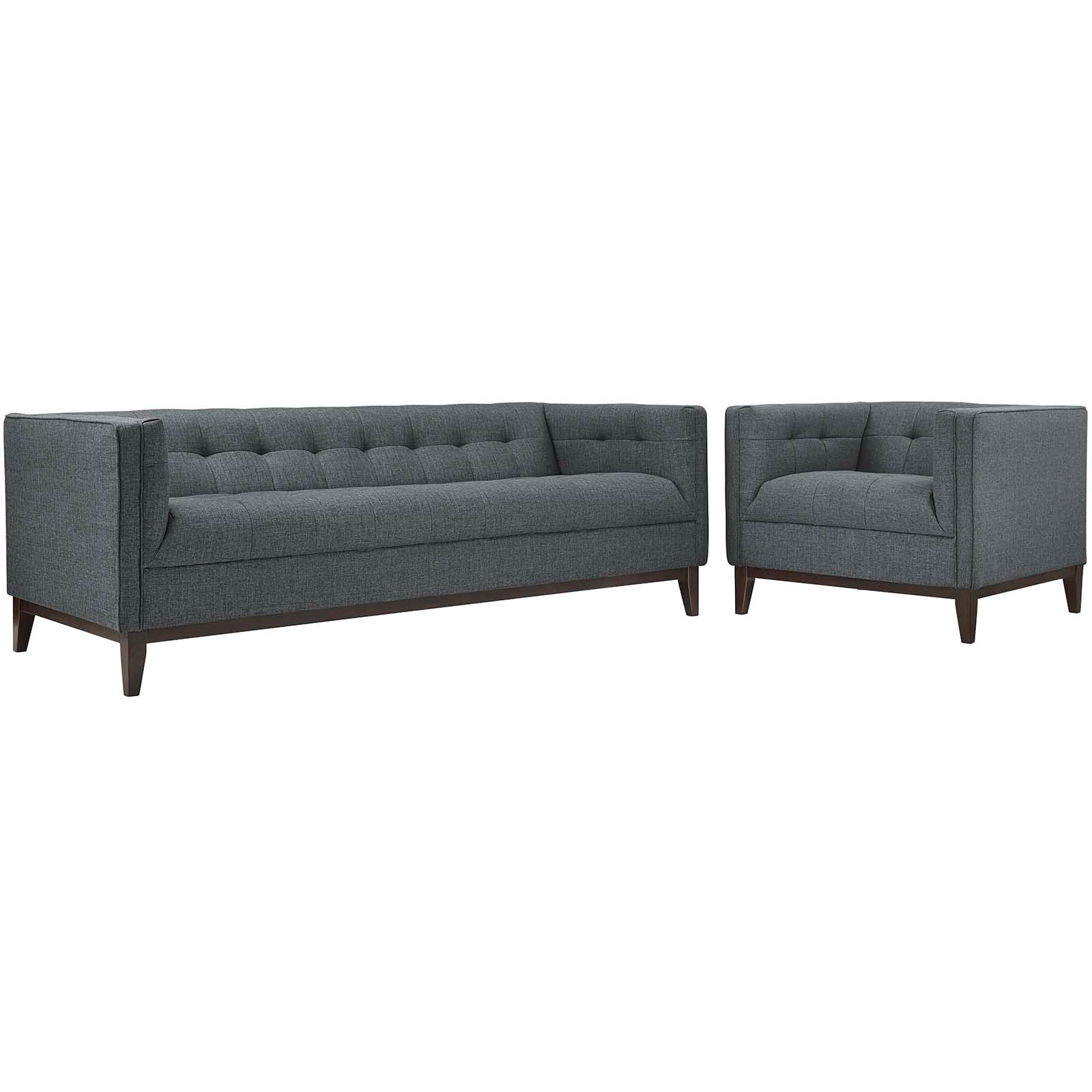 Modway Living Room Sets - Serve Living Room Set Set of 2 Gray